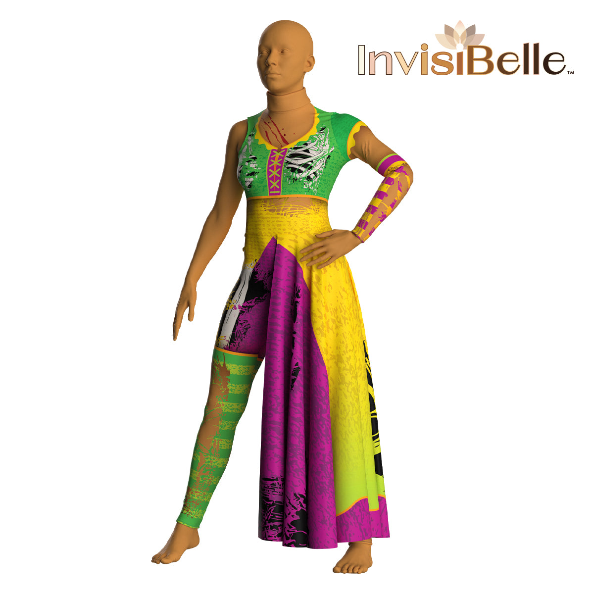 InvisiBelle Zombie Clown Unitard