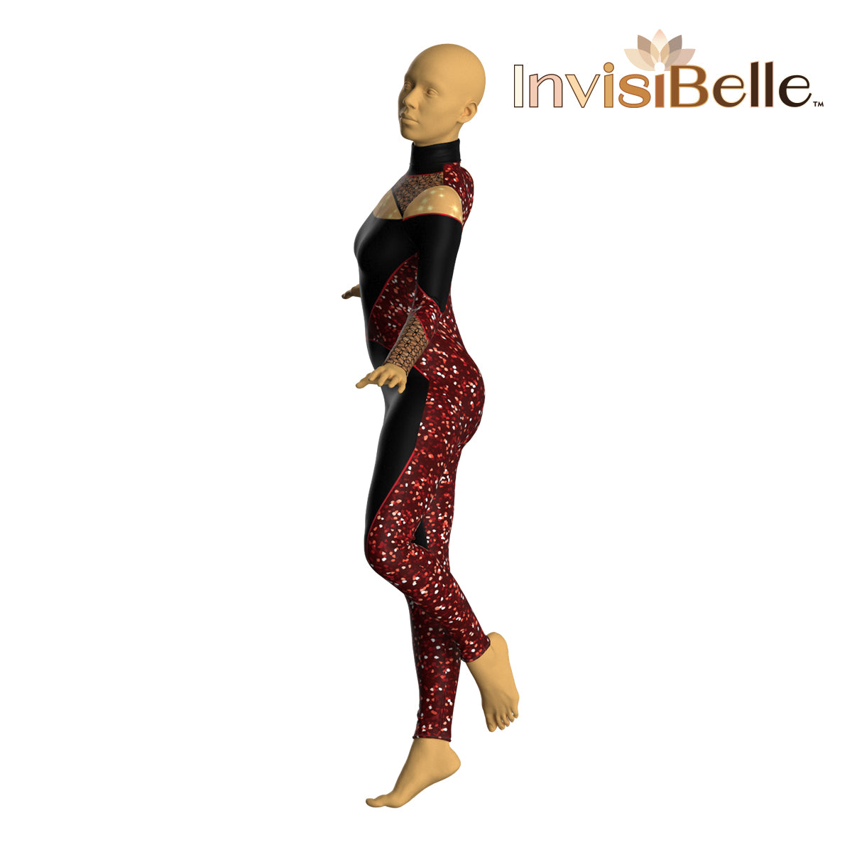InvisiBelle Red Lace Unitard