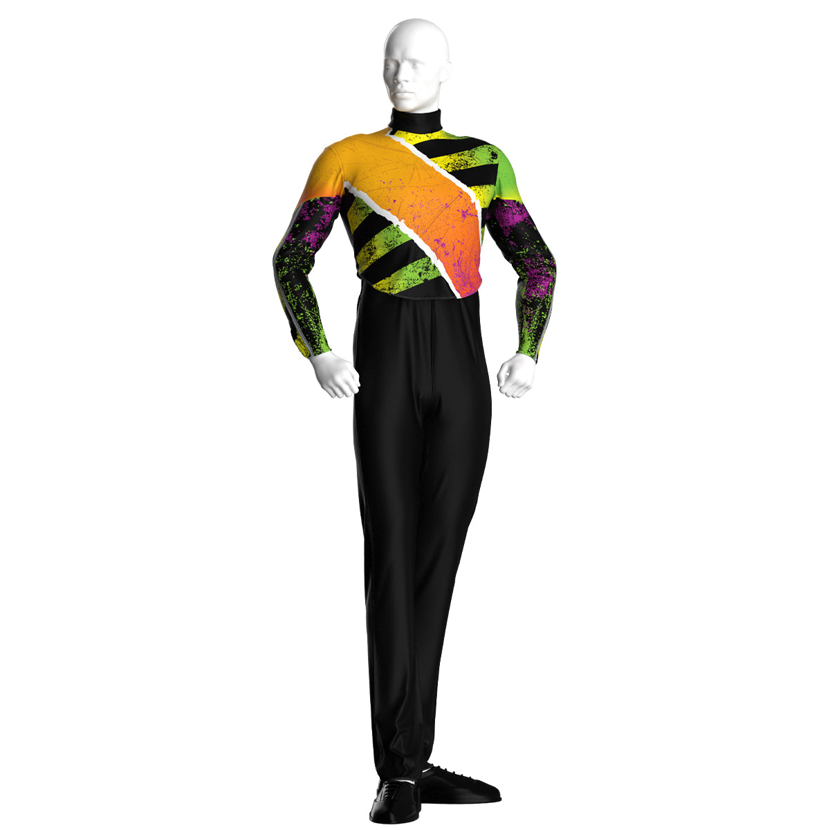 Orange Dystopian Grunge Marching Top