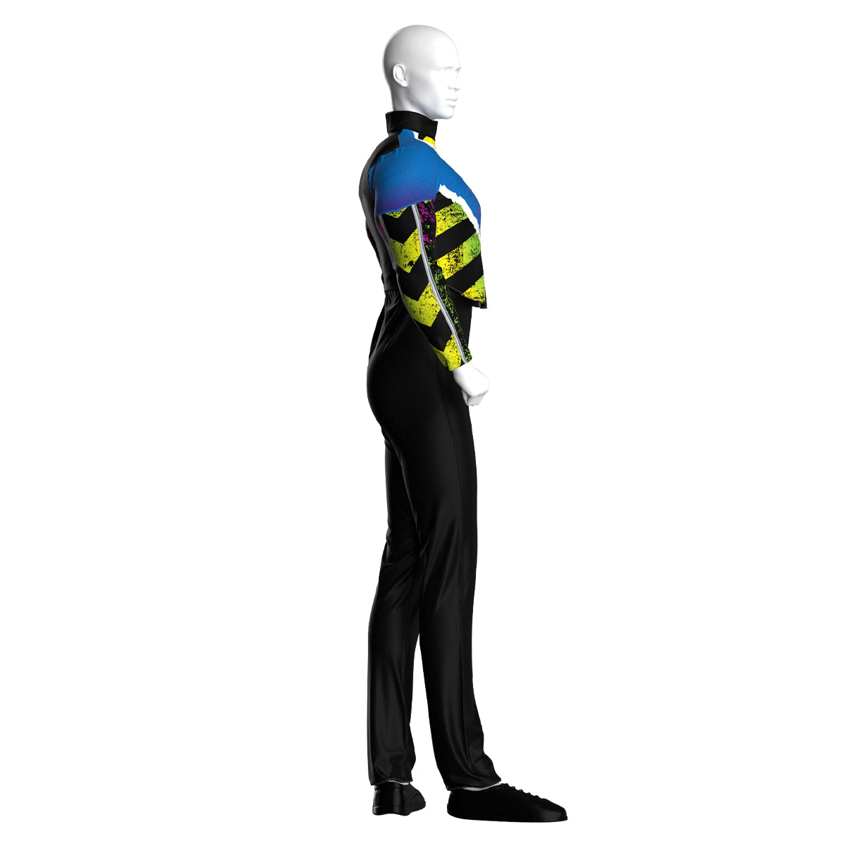 Blue Dystopian Grunge Marching Top