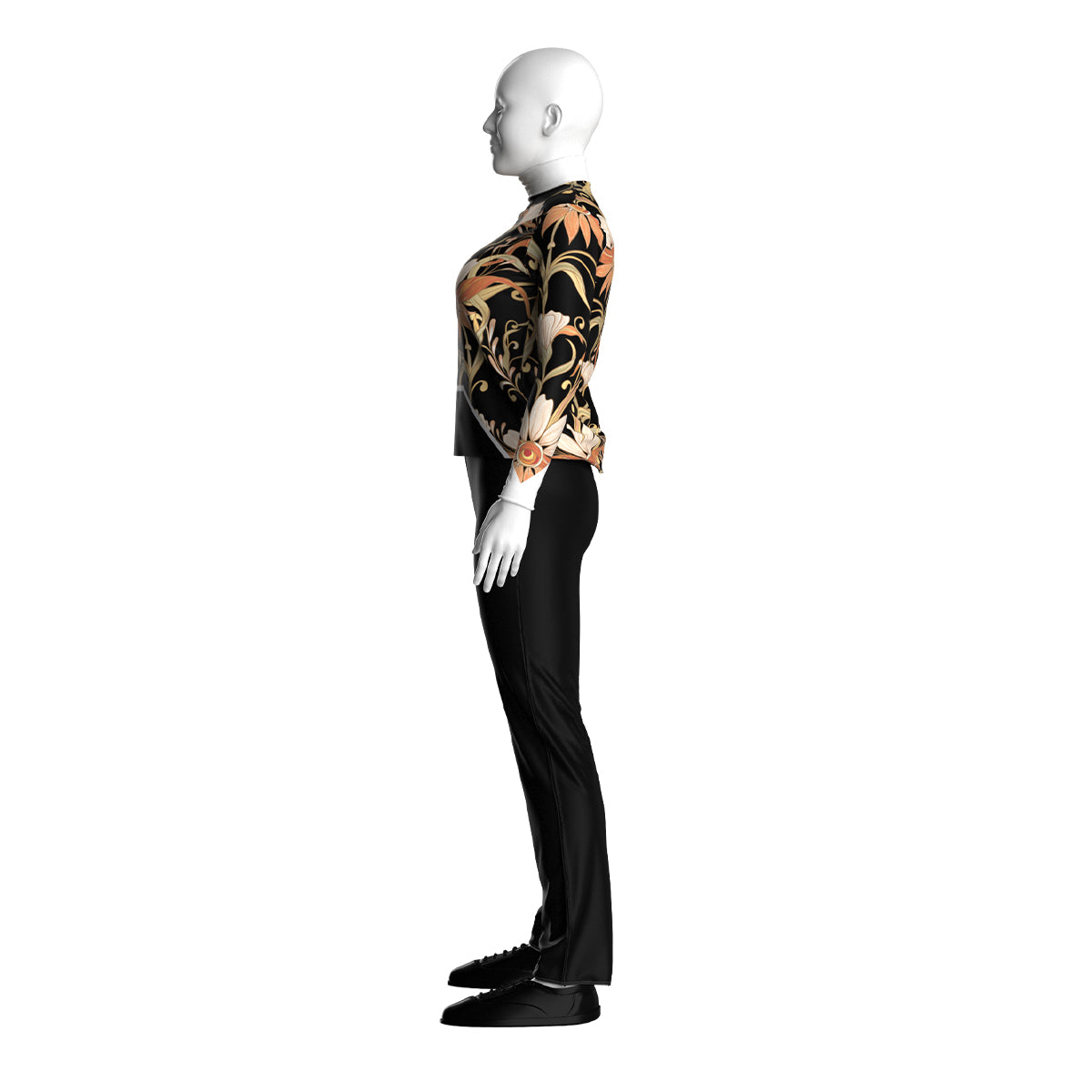 Regal Floral Pattern Basic Performance Top