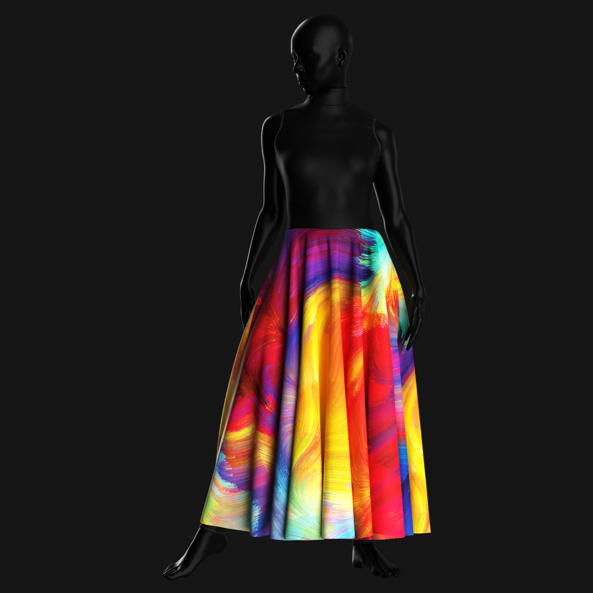 Printed color guard full skirt