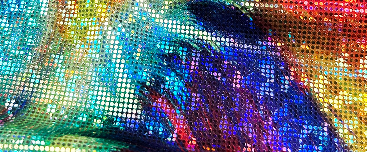 Shattered Glass color guard fabric shiny glitter sequin