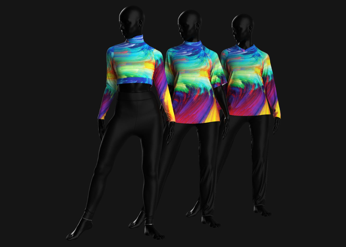 Printed color guard Top
