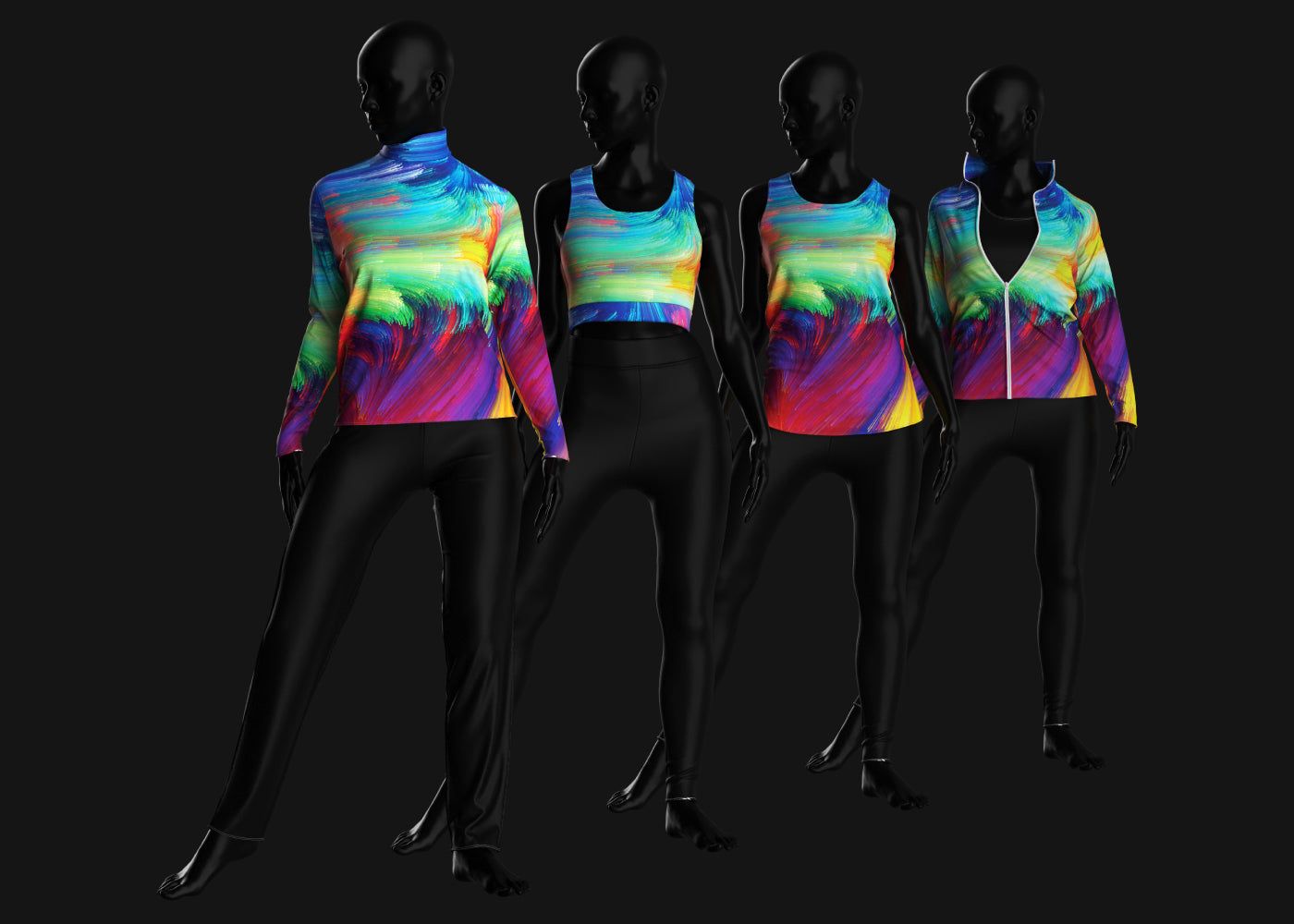 Printed color guard Top