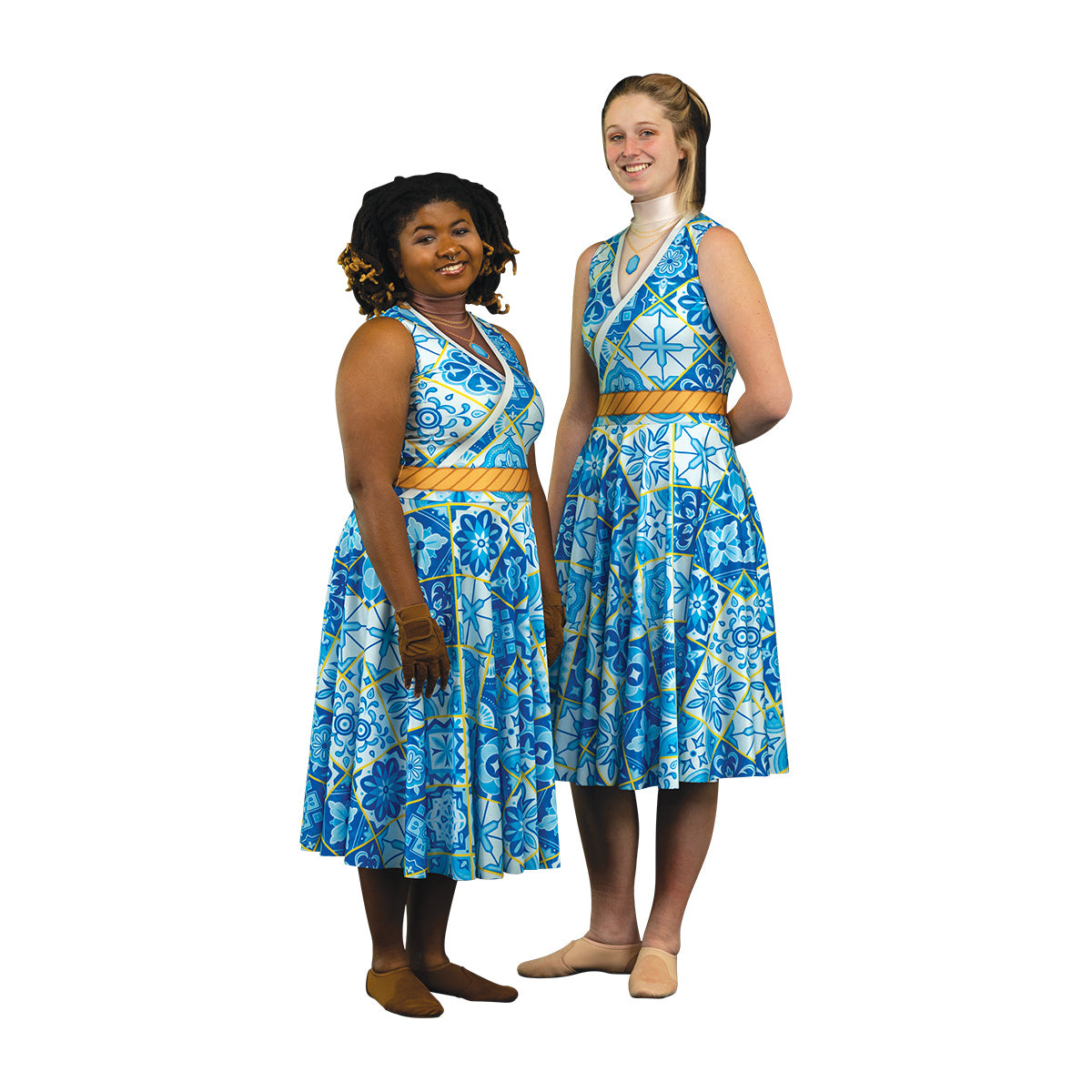 Blue Gem Pattern Dress