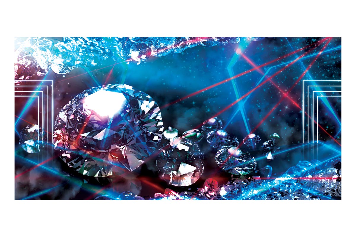 Shining Diamonds Frameless Backdrop