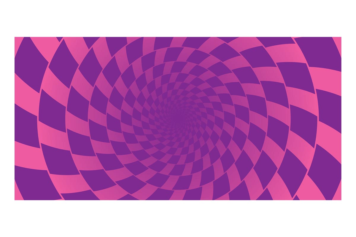 Checkered Spiral Frameless Backdrop