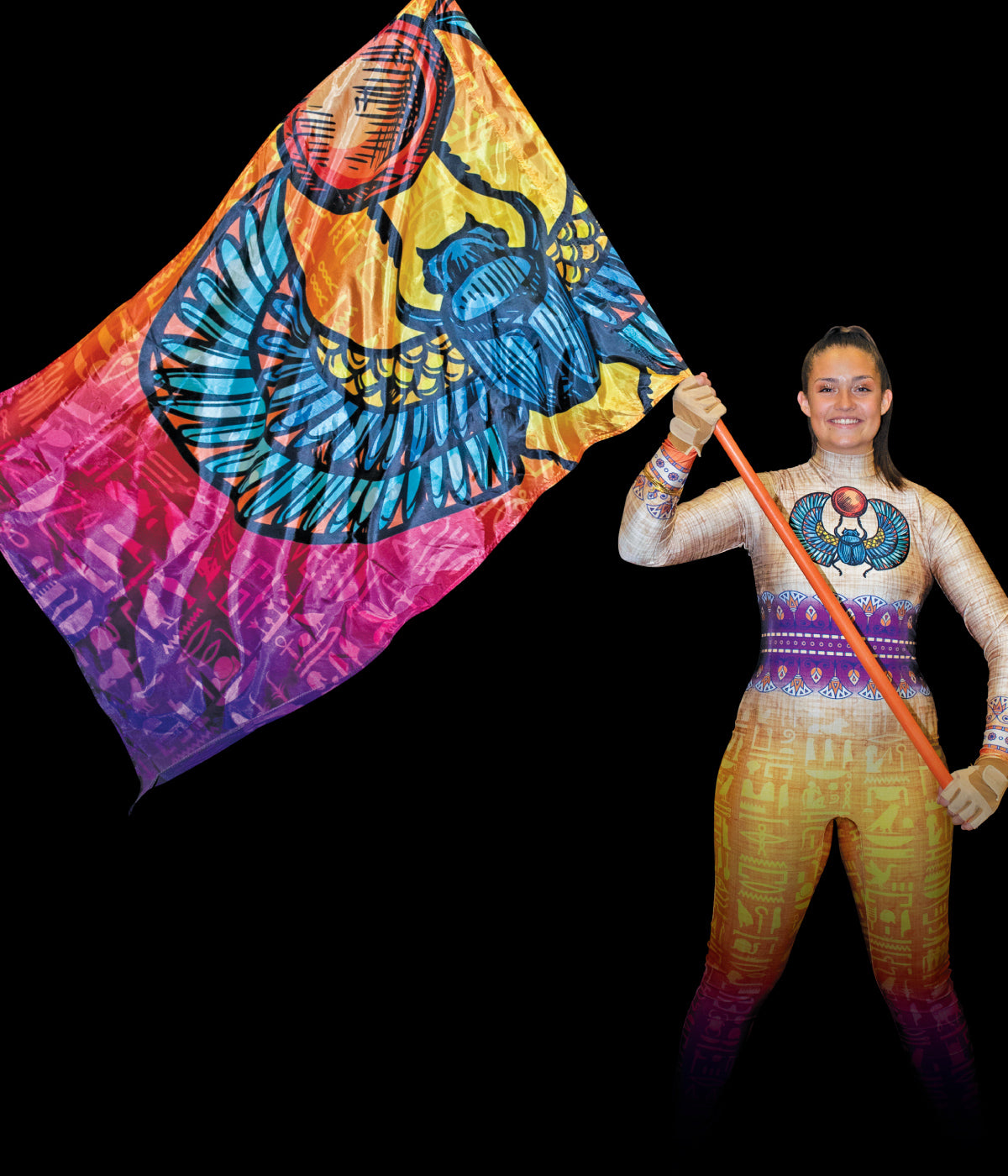 Best printed color guard flags