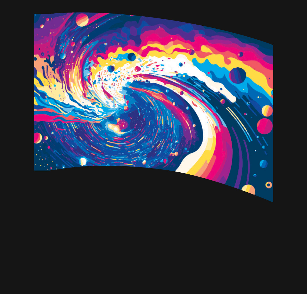Printed color guard flag dropped rectangle