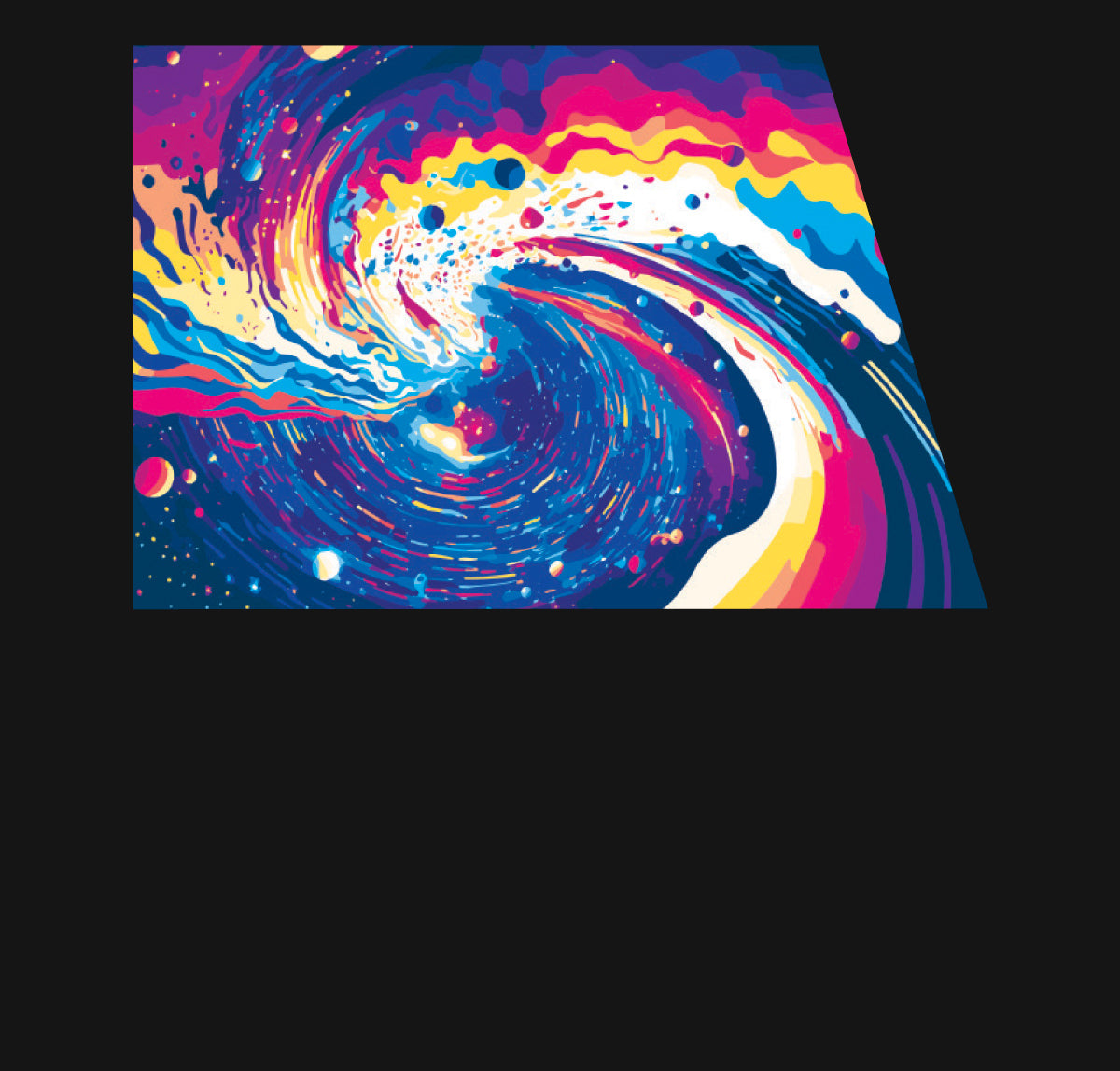 Printed color guard silk angle