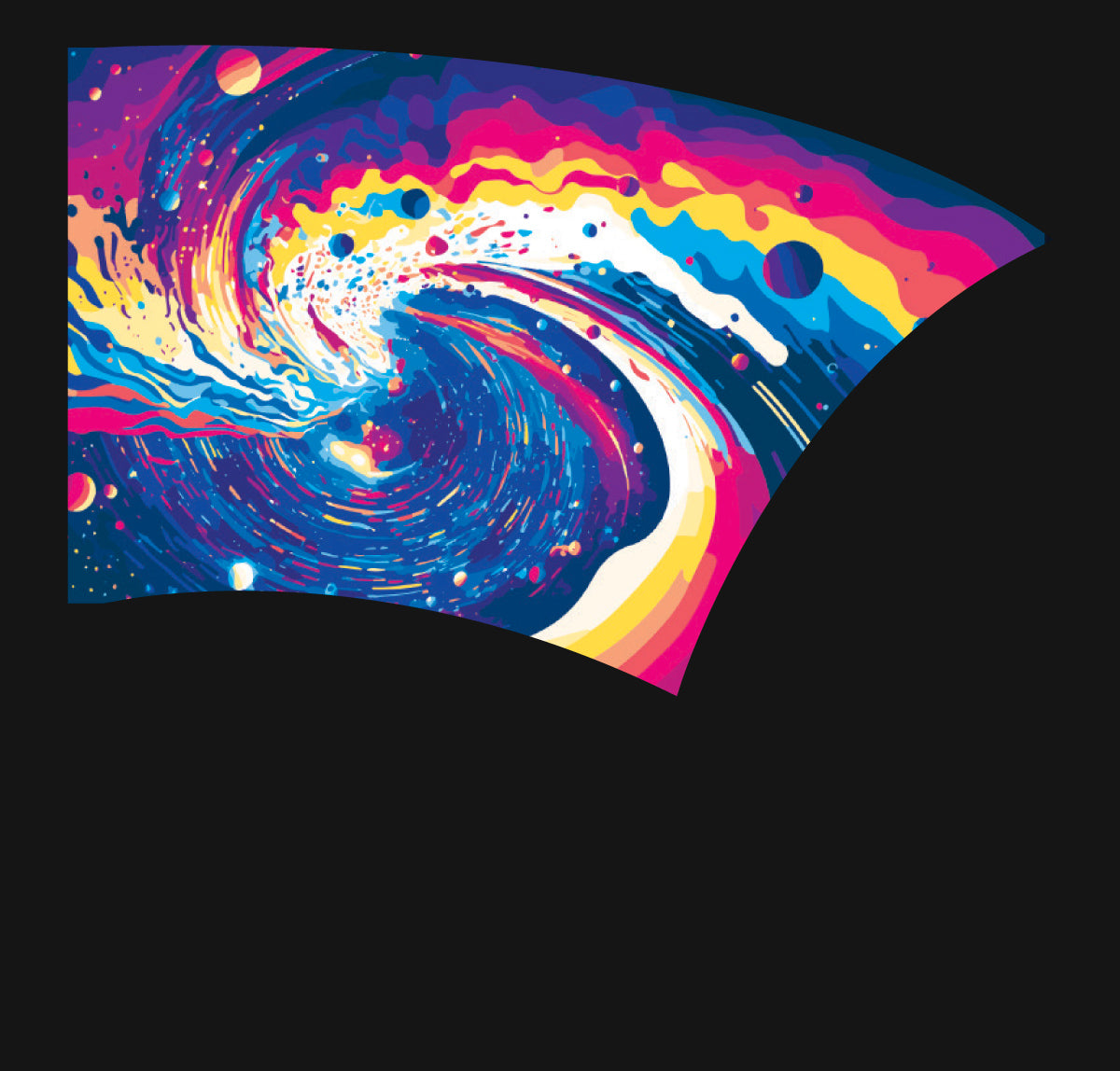 Printed silk extended top