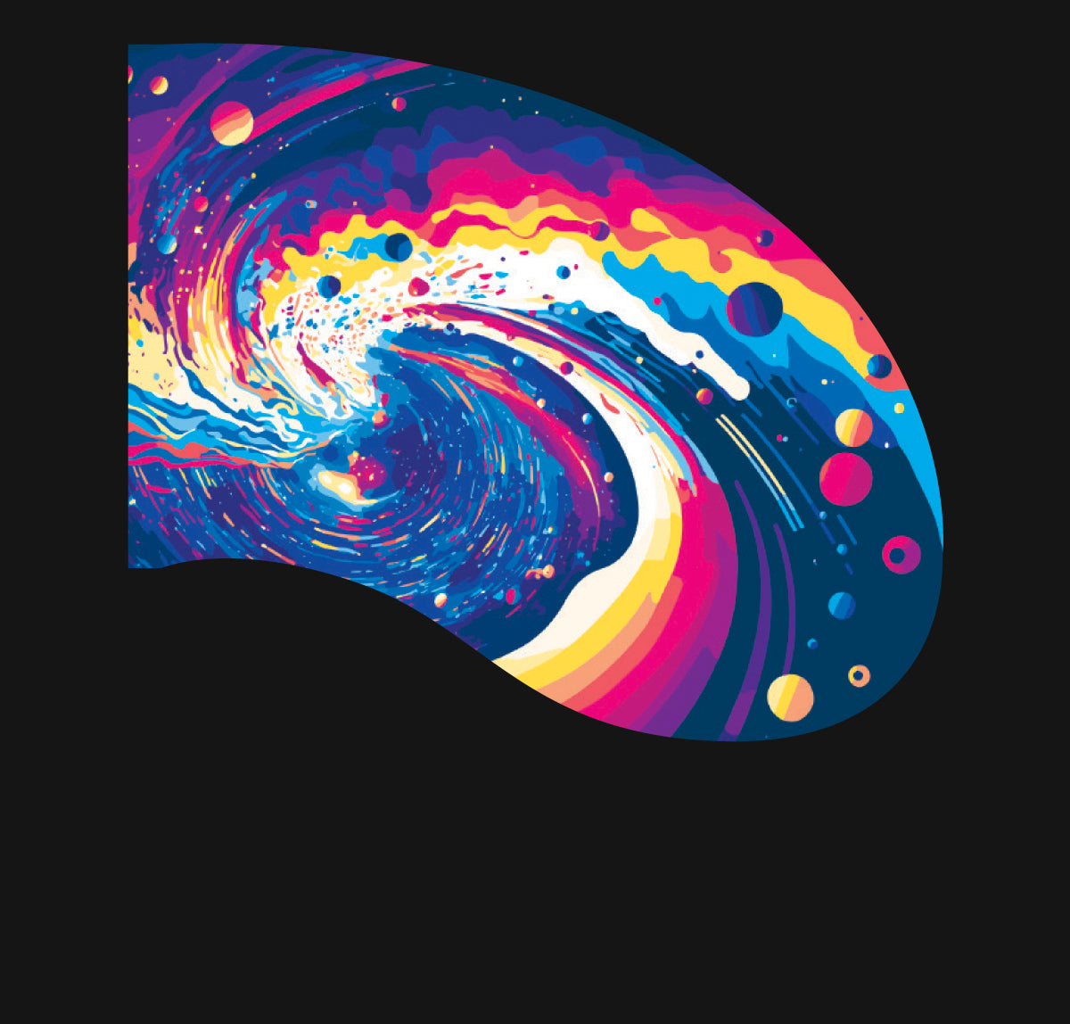 Printed color guard flag teardrop
