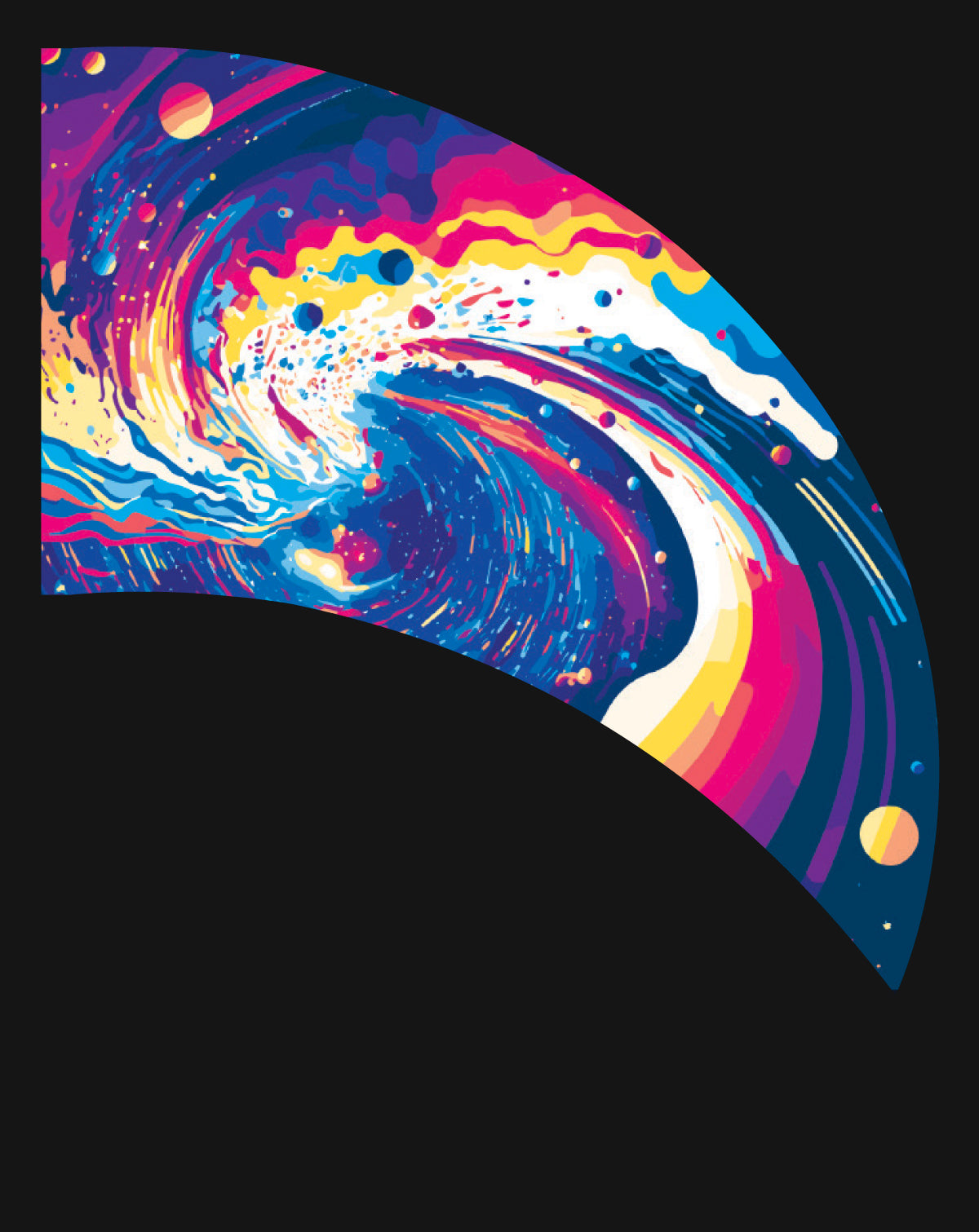 Printed color guard swing flag