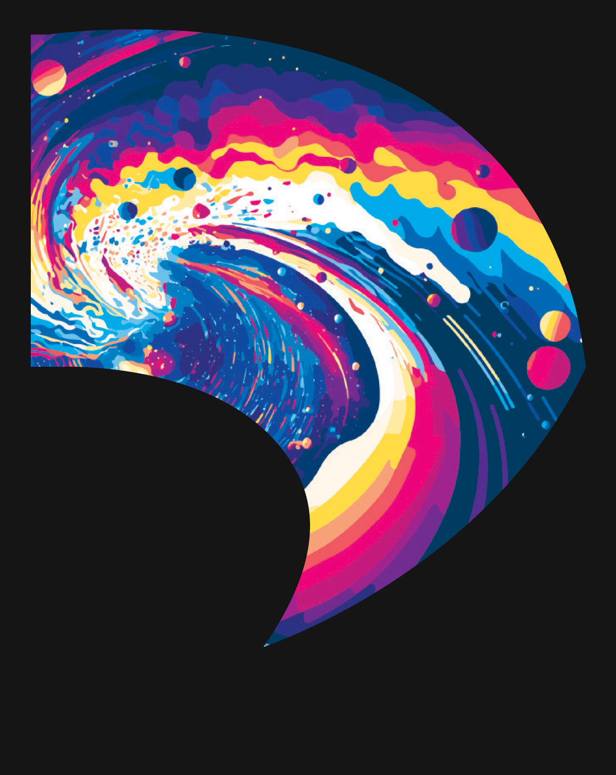 Printed color guard swing flag