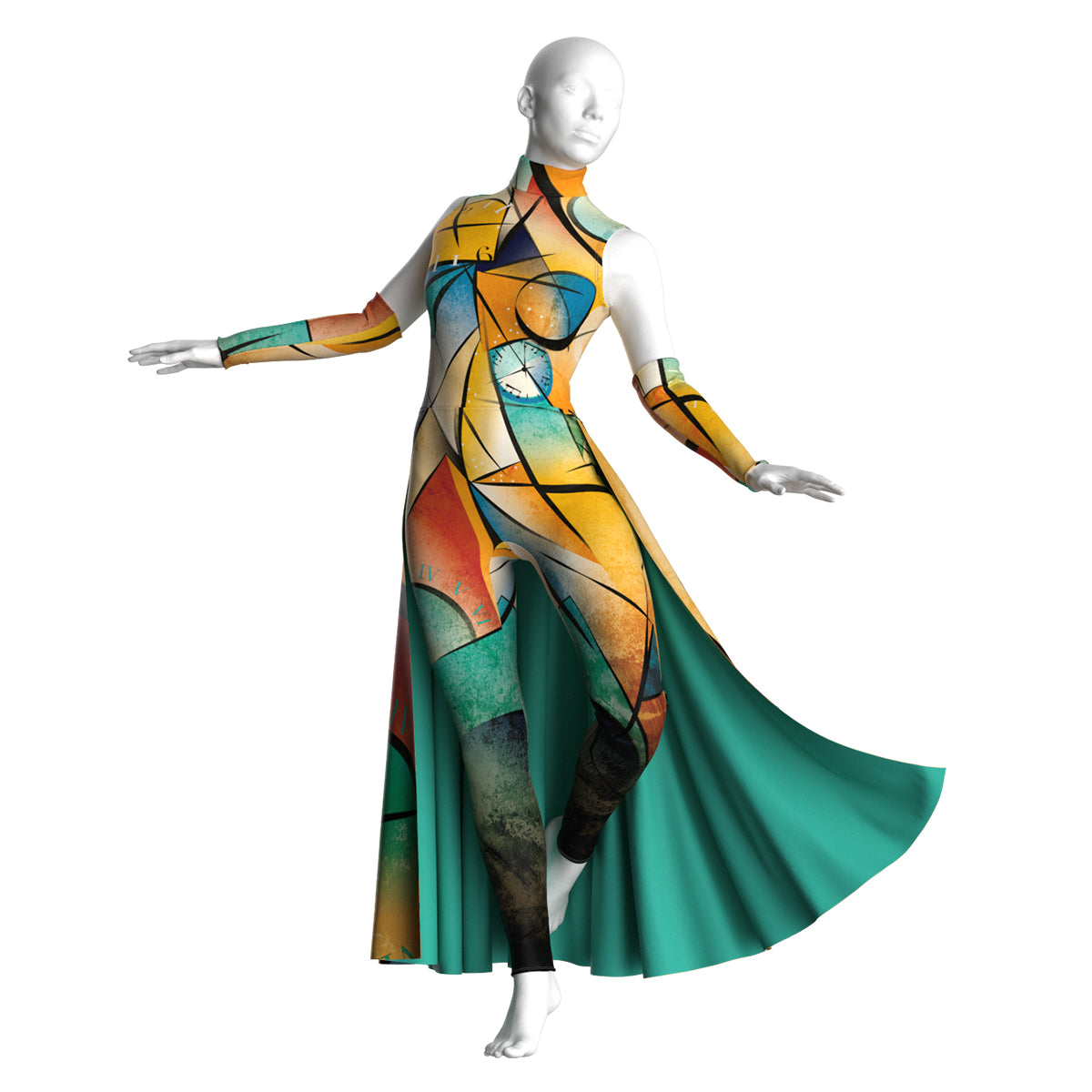 Colorful Color Guard Costume Uniform