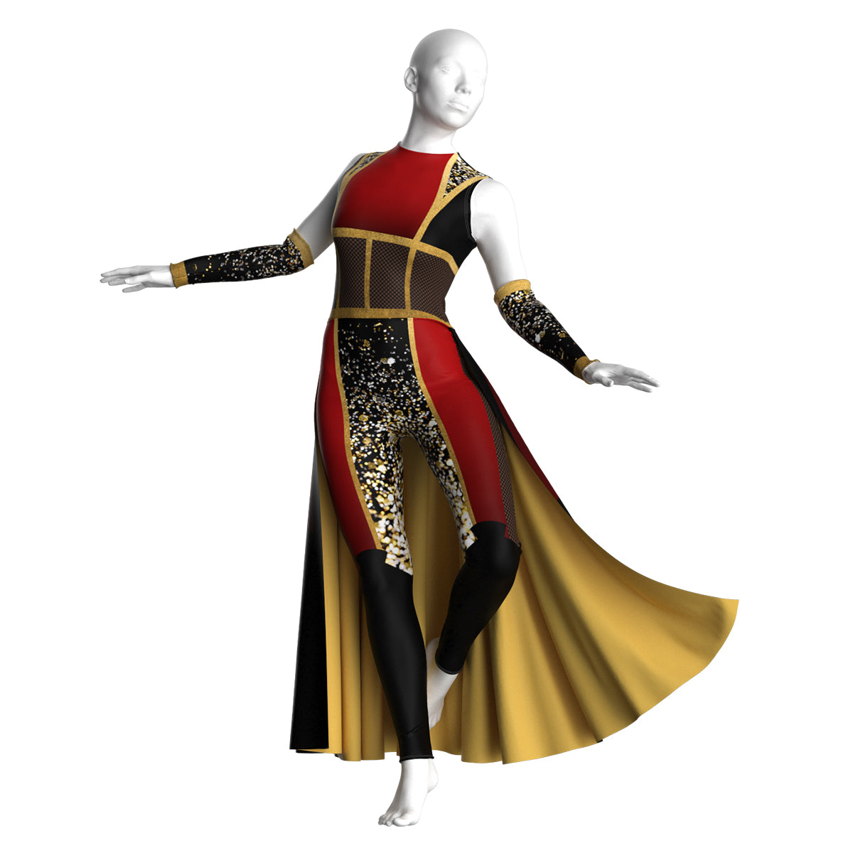 Crimson and Gold Unitard
