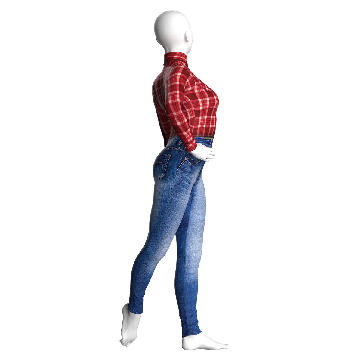 Flannel and Jeans Unitard