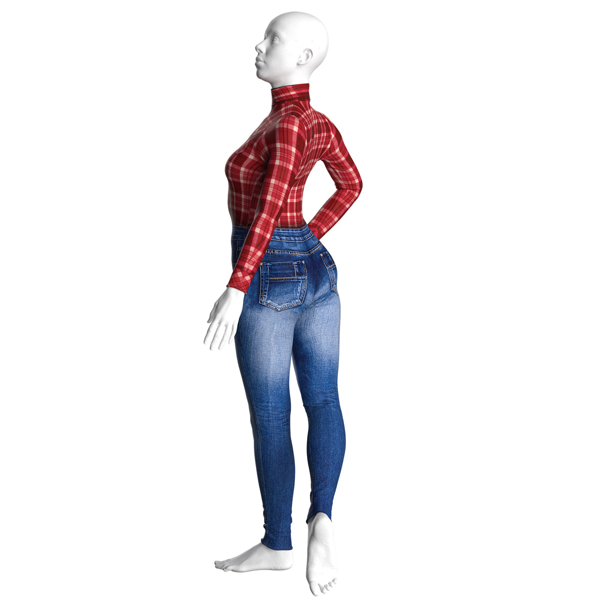 Flannel and Jeans Unitard