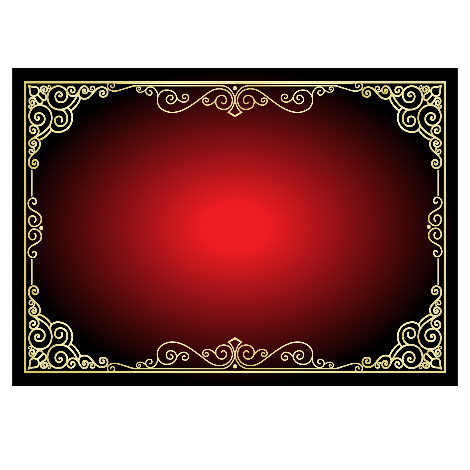 Red and Gold Elegant Floor Tarp