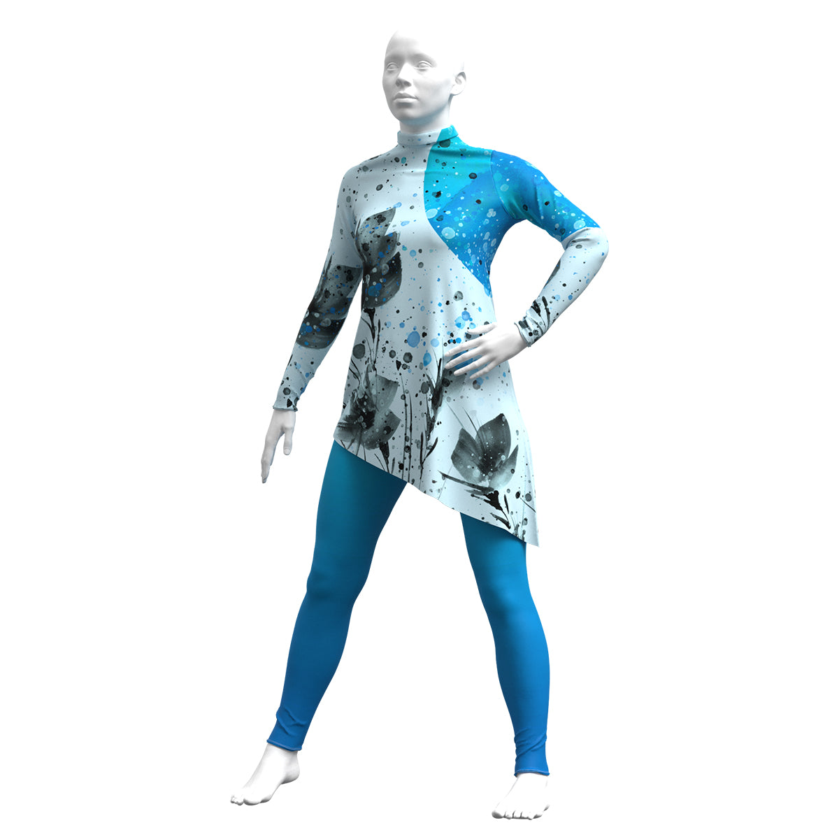 Blue Watercolor Tunic