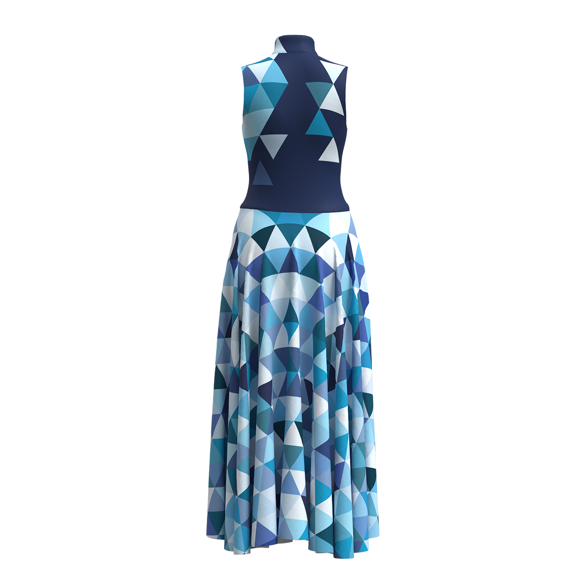 Blue Triangle Dress