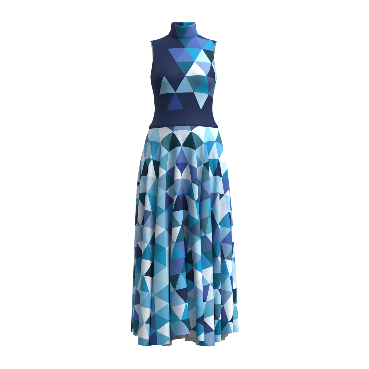 Blue Triangle Dress