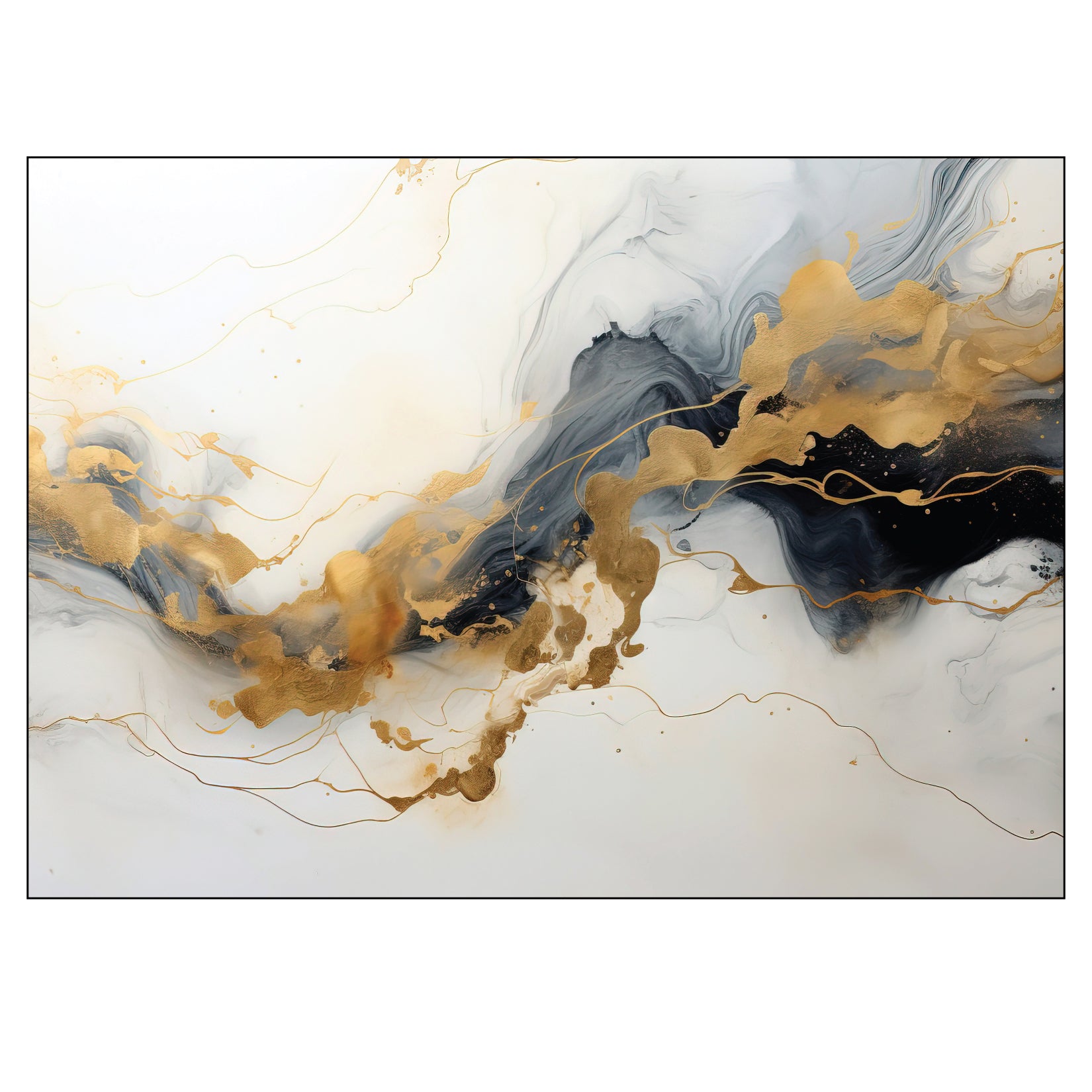 Black and Gold Marble Floor Tarp