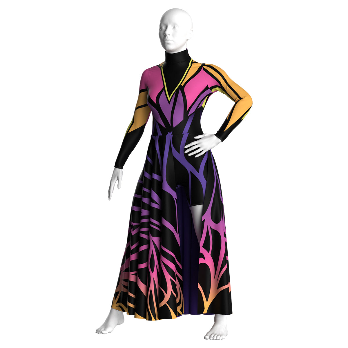 Colorful Color Guard Costume Uniform - Unitard