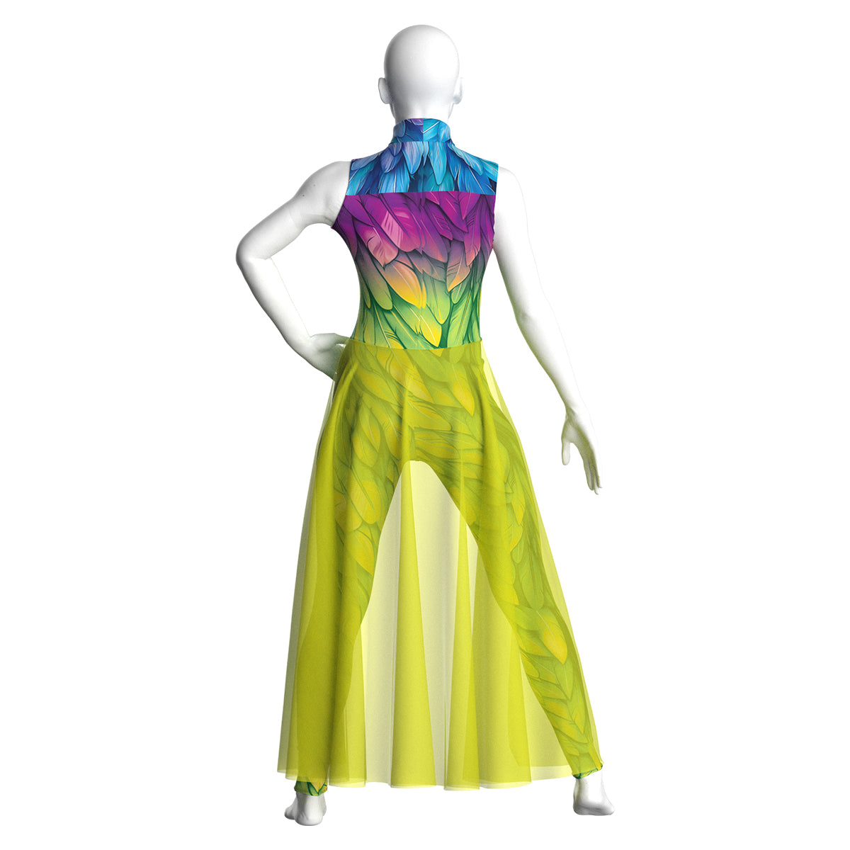 Rainbow Feathers Unitard