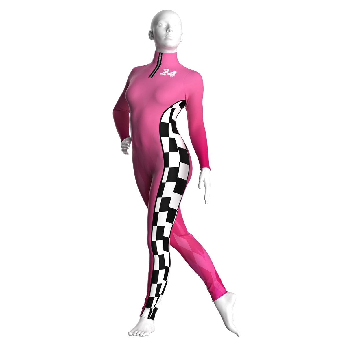 Pink Race Car Driver Unitard