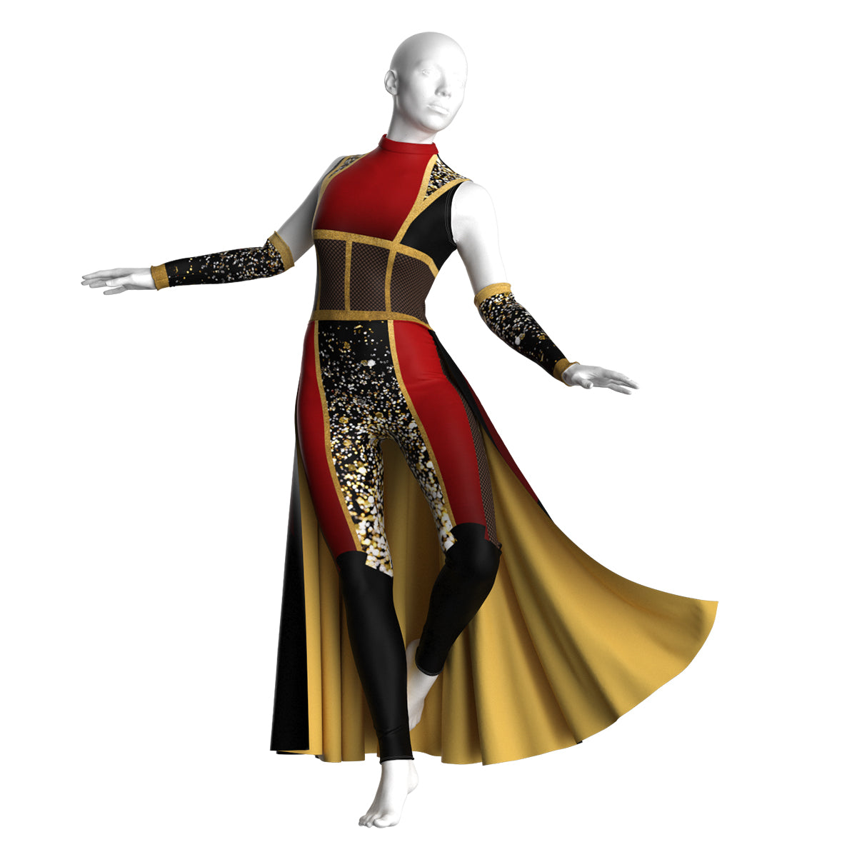 Crimson and Gold Unitard