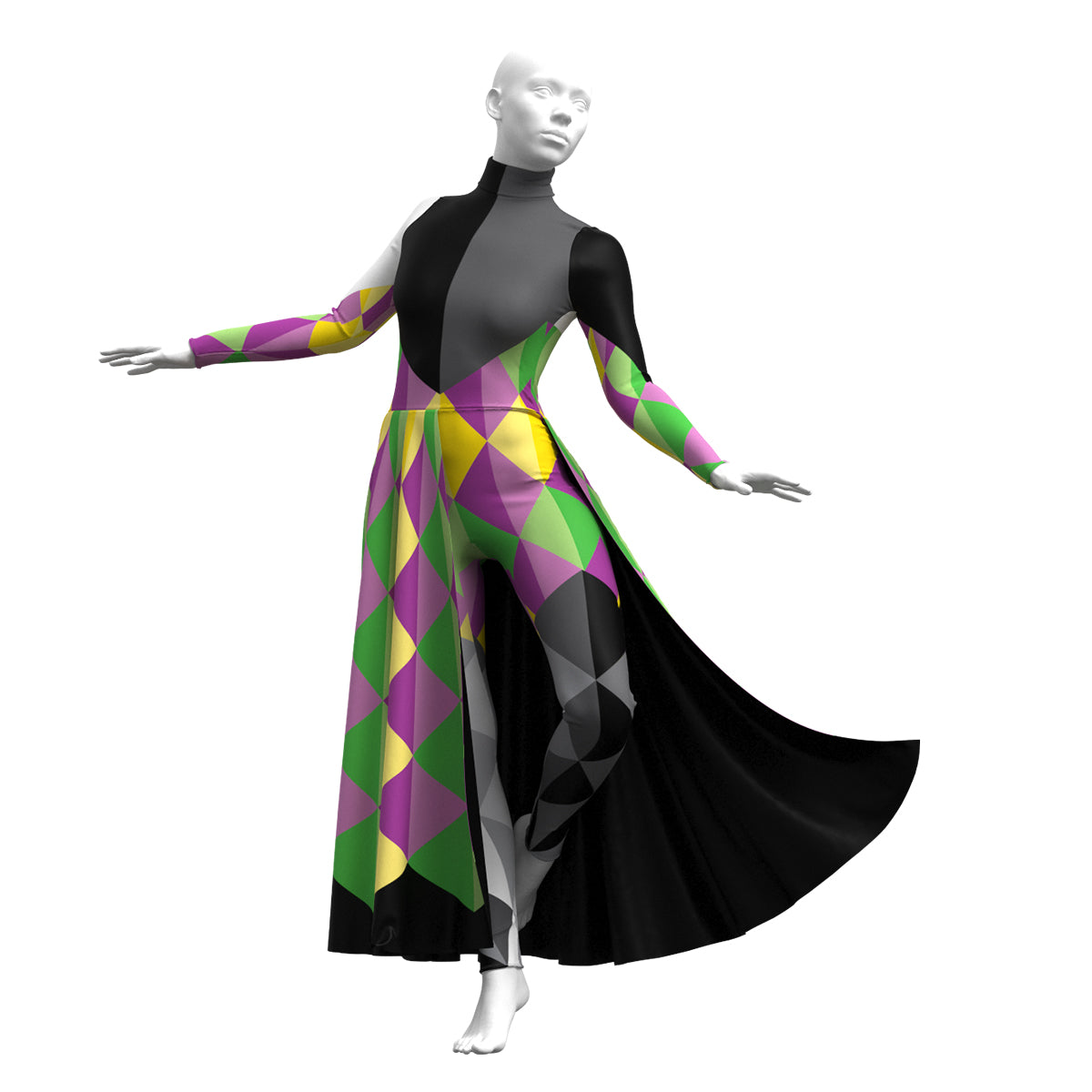 Abstract Harlequin Unitard