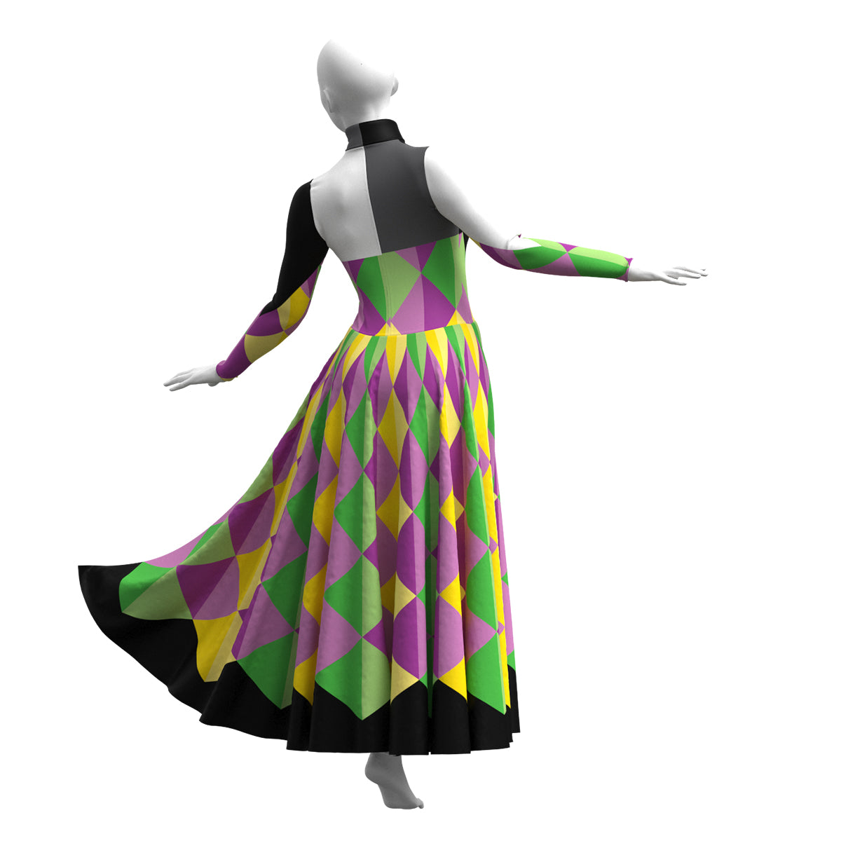 Abstract Harlequin Unitard