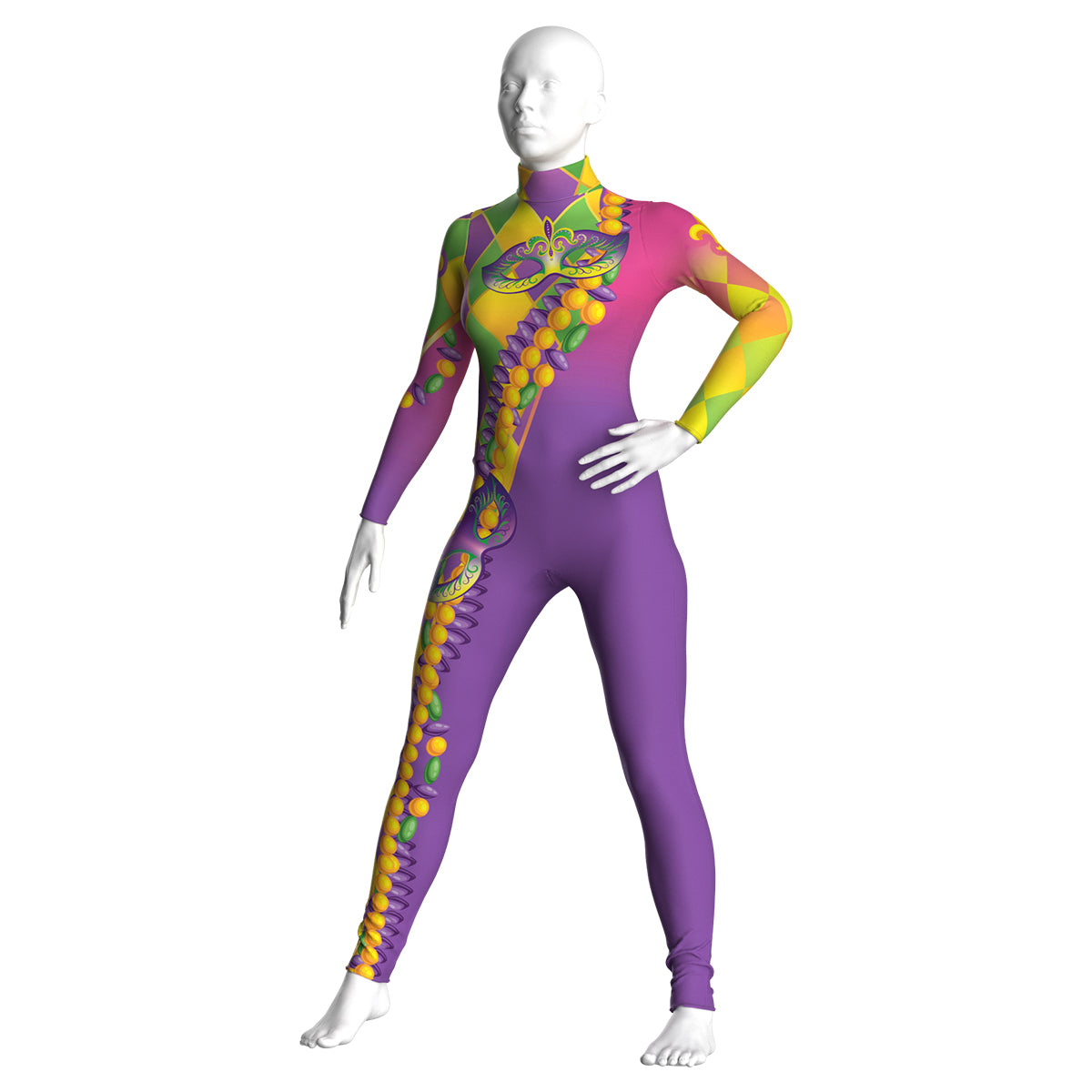 Colorful Mardi Gras Unitard