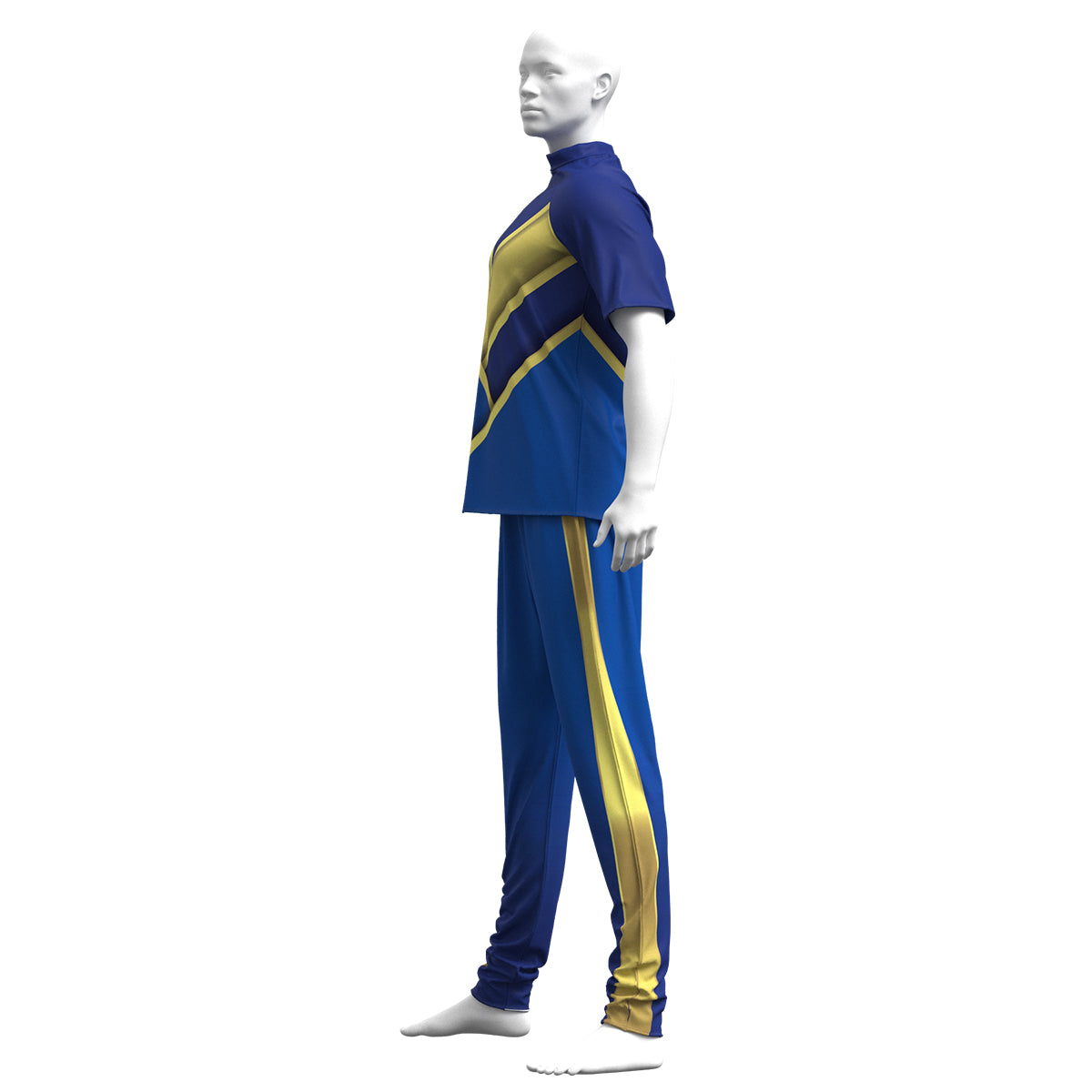 Blue & Gold Athletic Short Sleeve Base Top
