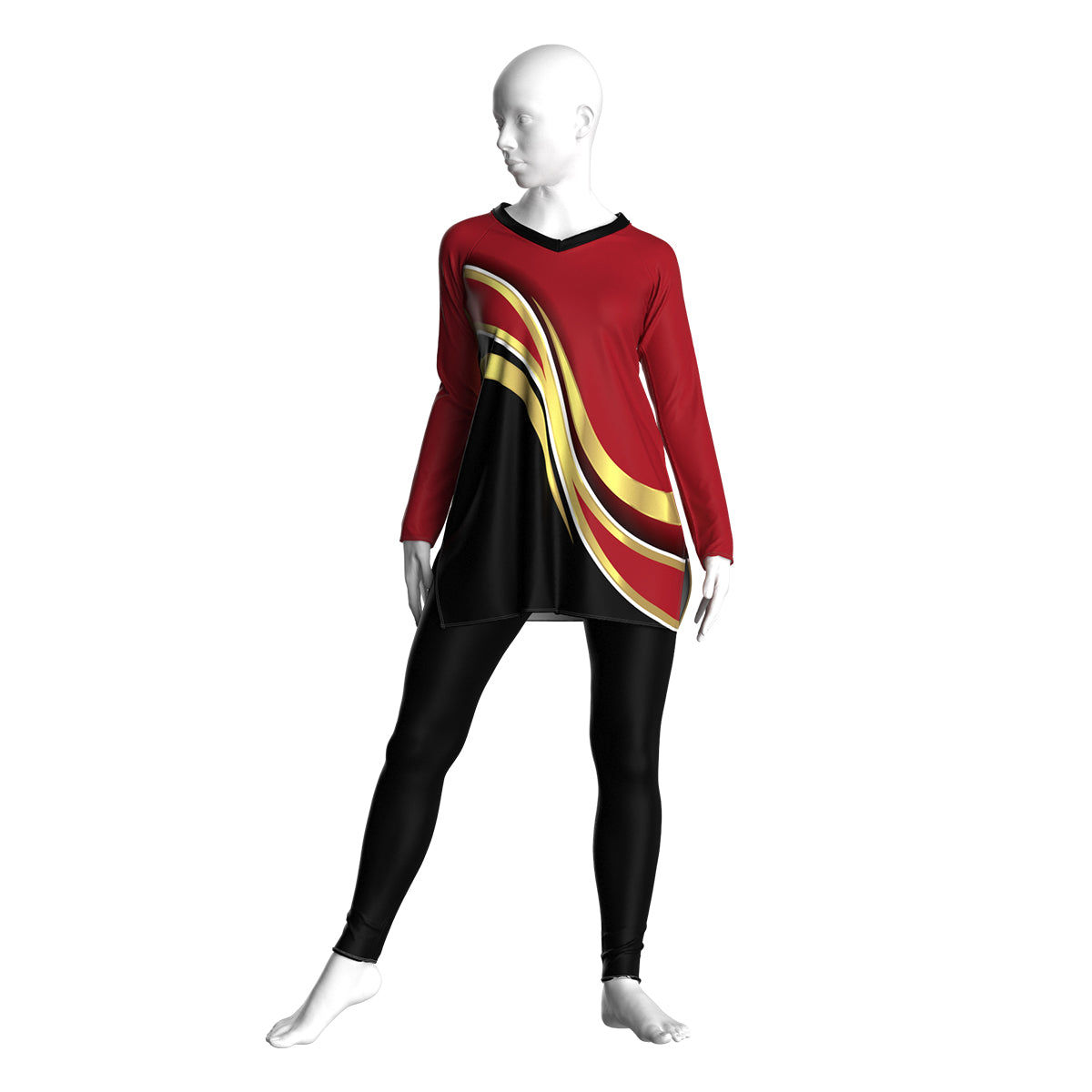 Red & Gold Athletic Dress