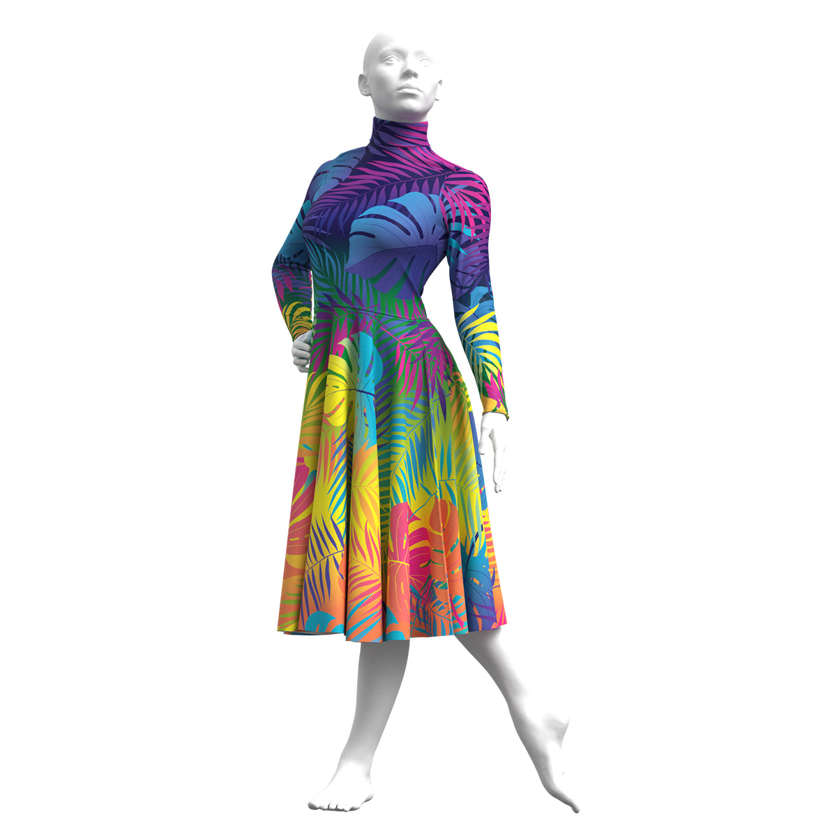 Neon Rain Forest Dress