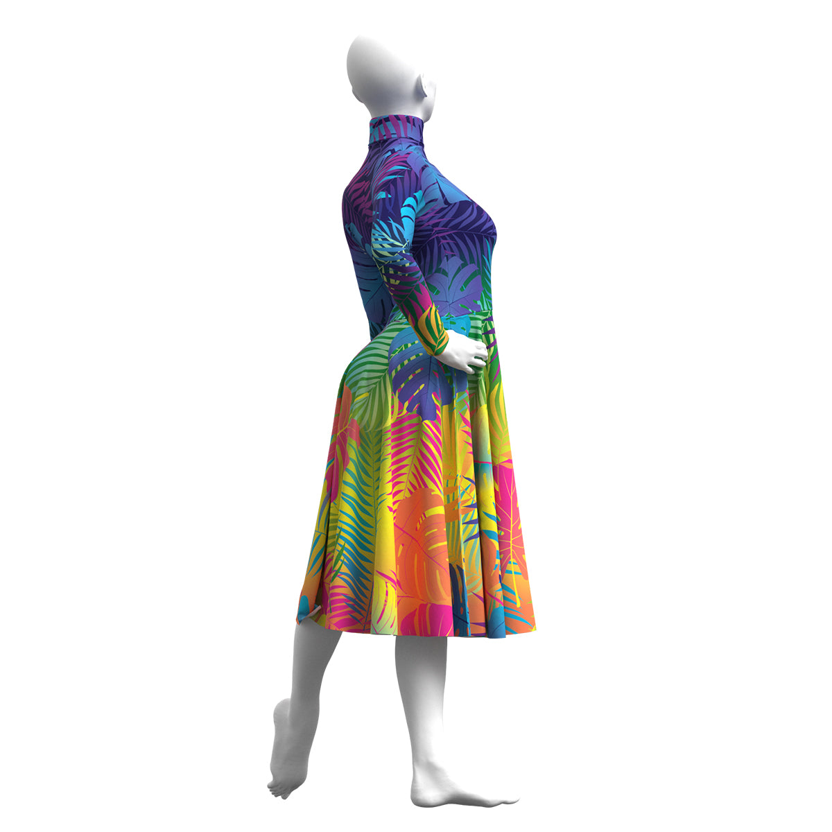 Neon Rain Forest Dress