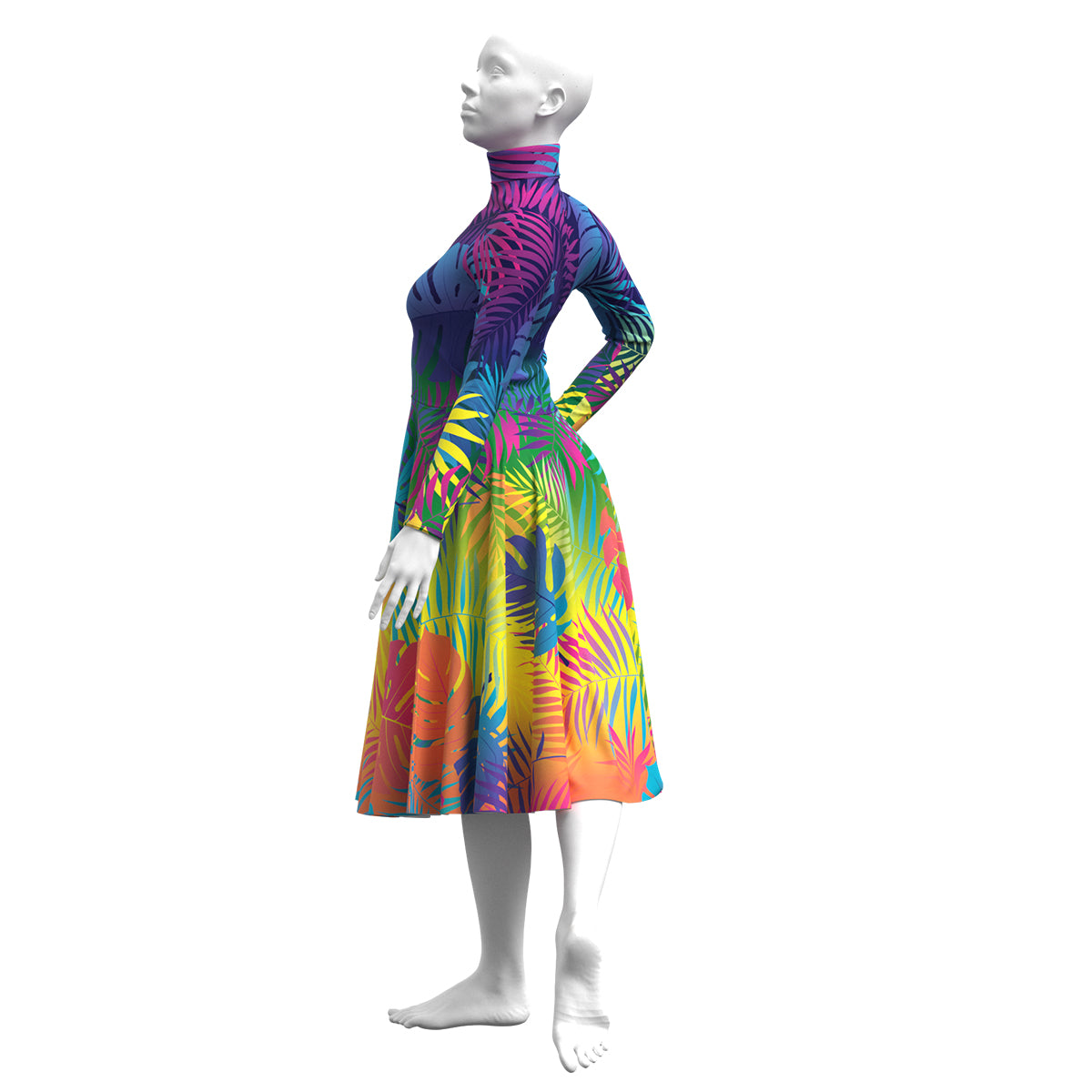 Neon Rain Forest Dress