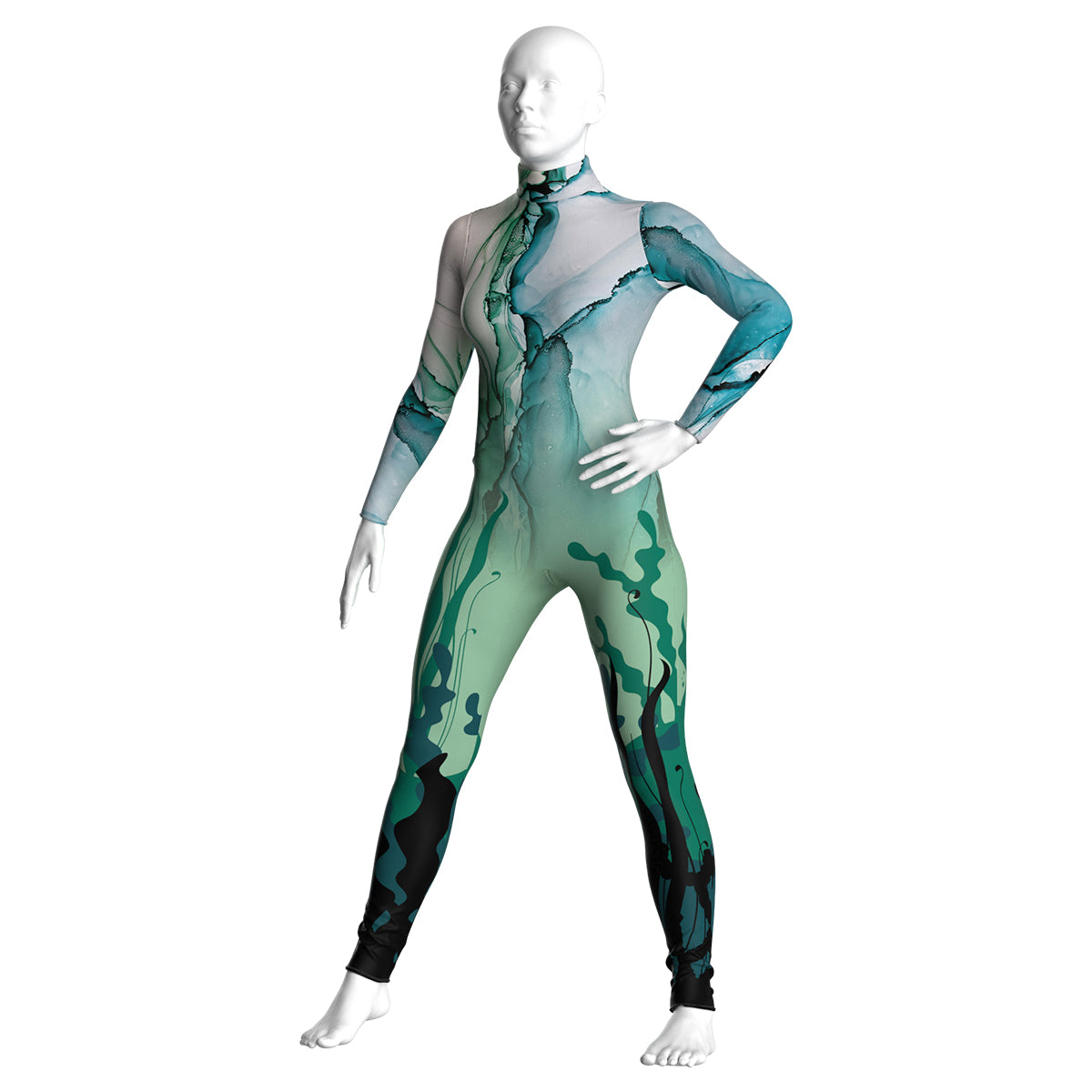 Abstract Deep Sea Unitard