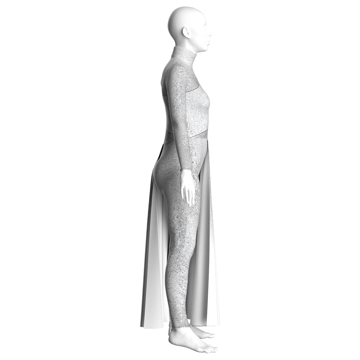 Sleek Silver Unitard