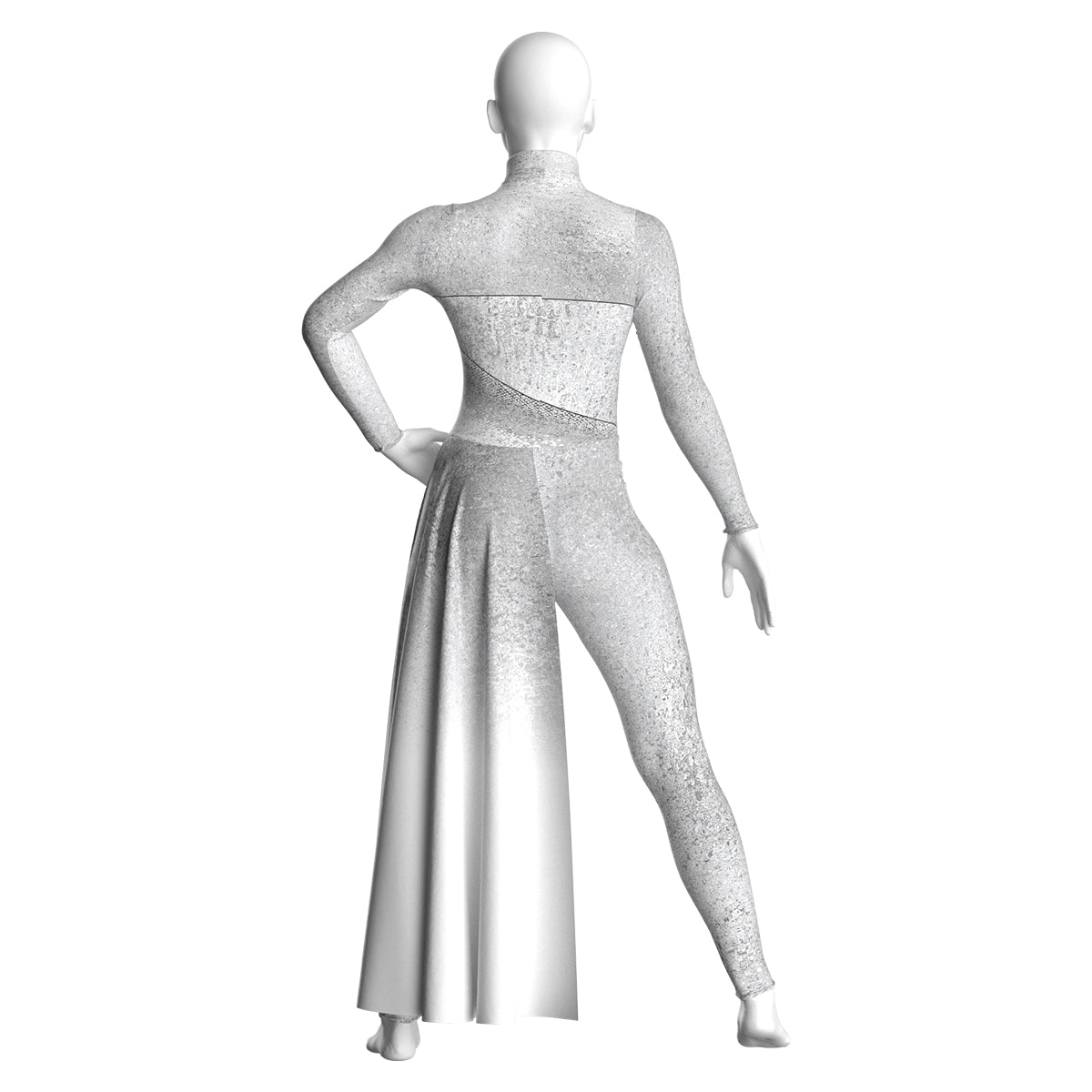 Sleek Silver Unitard