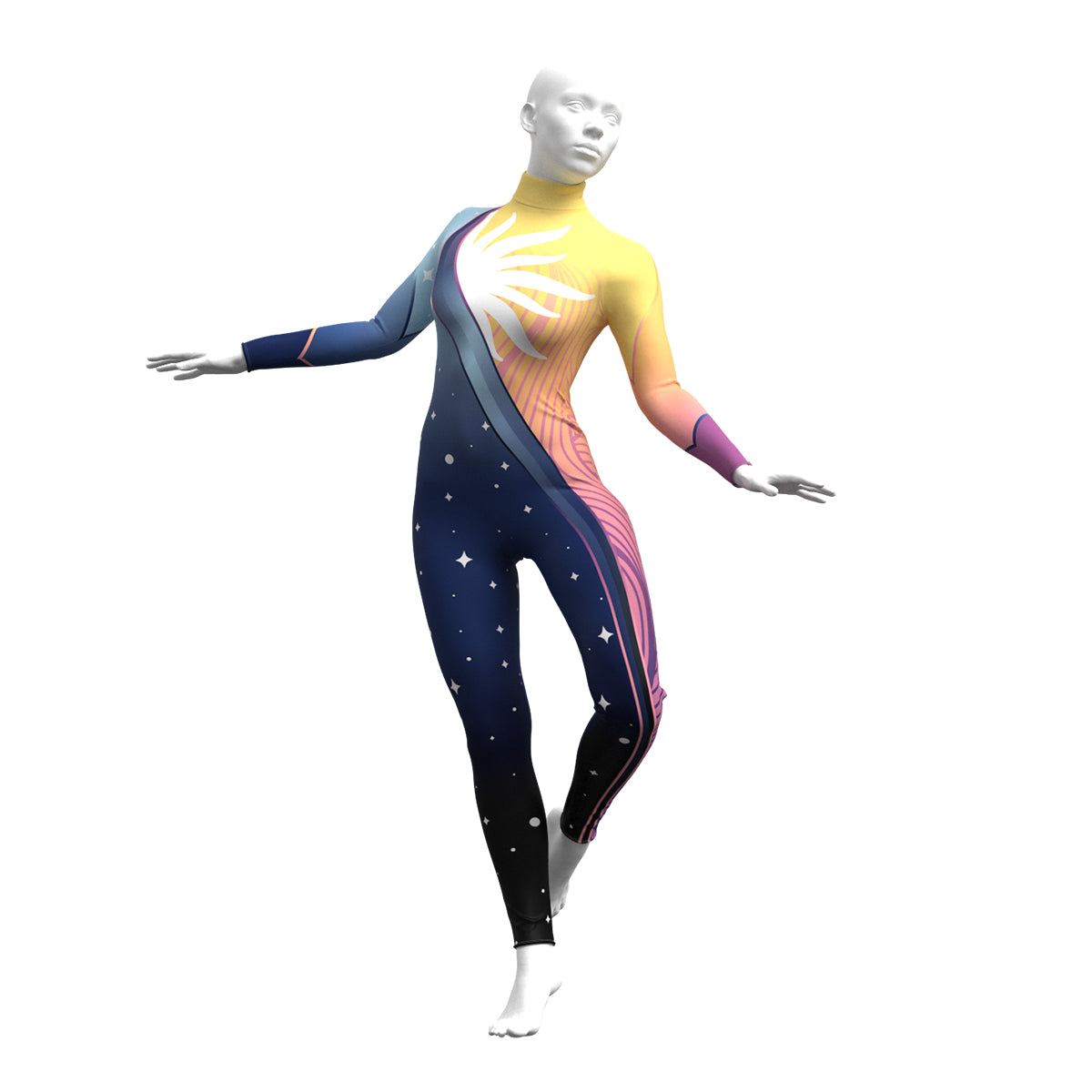 Star Split Swirl Unitard