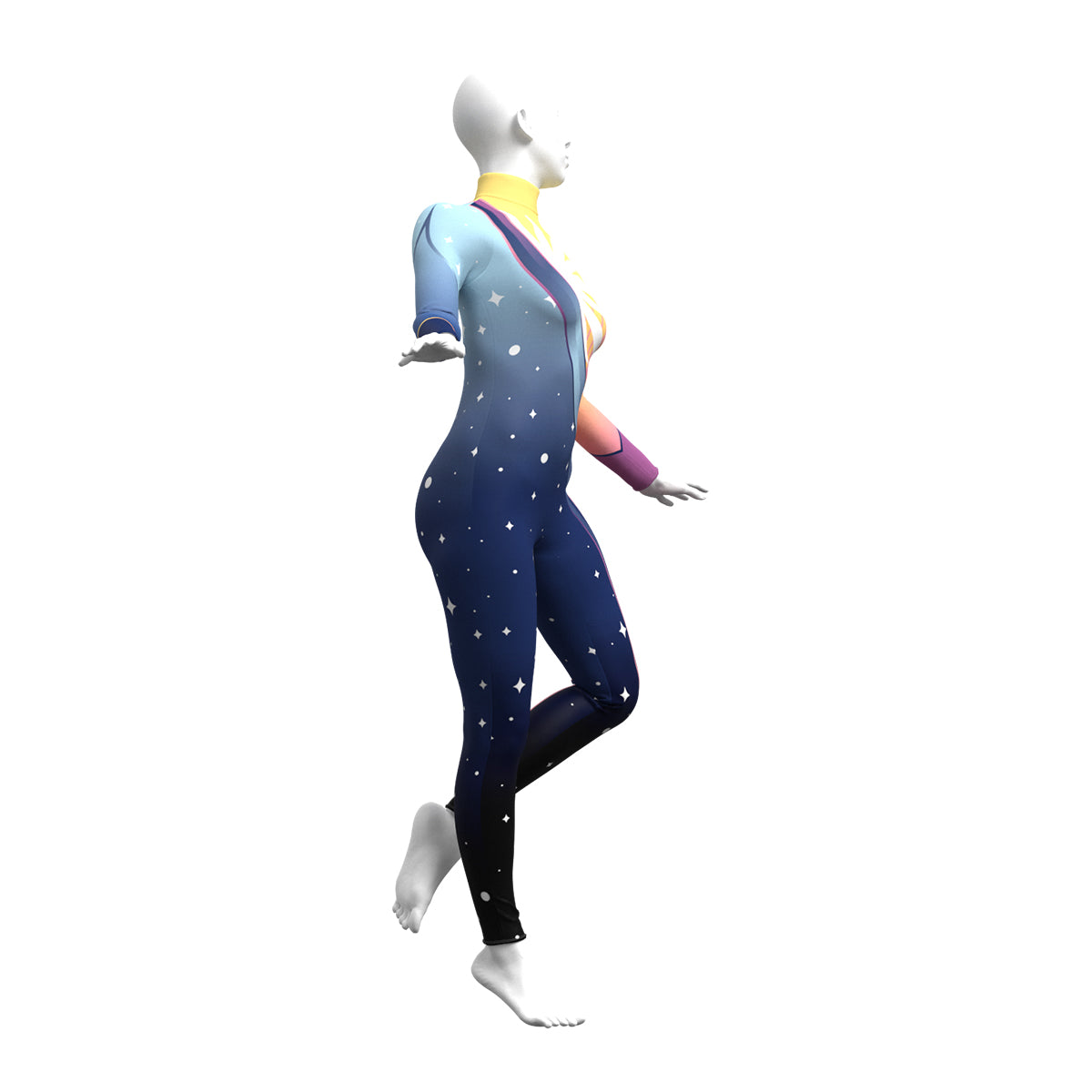 Star Split Swirl Unitard