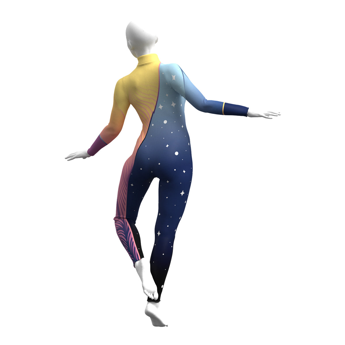 Star Split Swirl Unitard