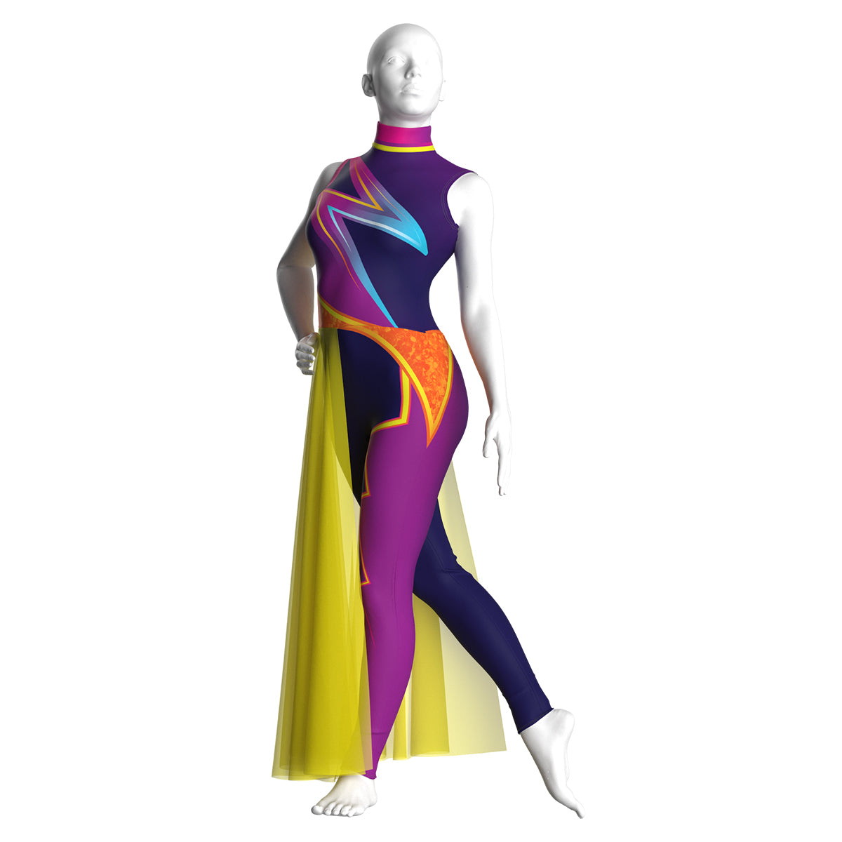 Retro Lightning Bolt Unitard