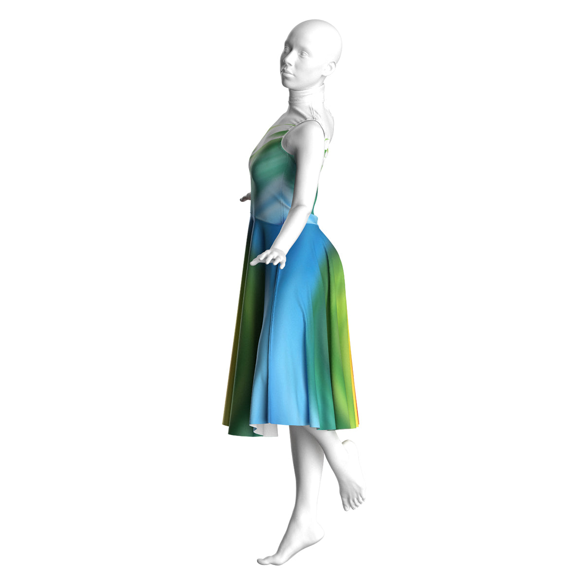 Flowing Rainbow Dress