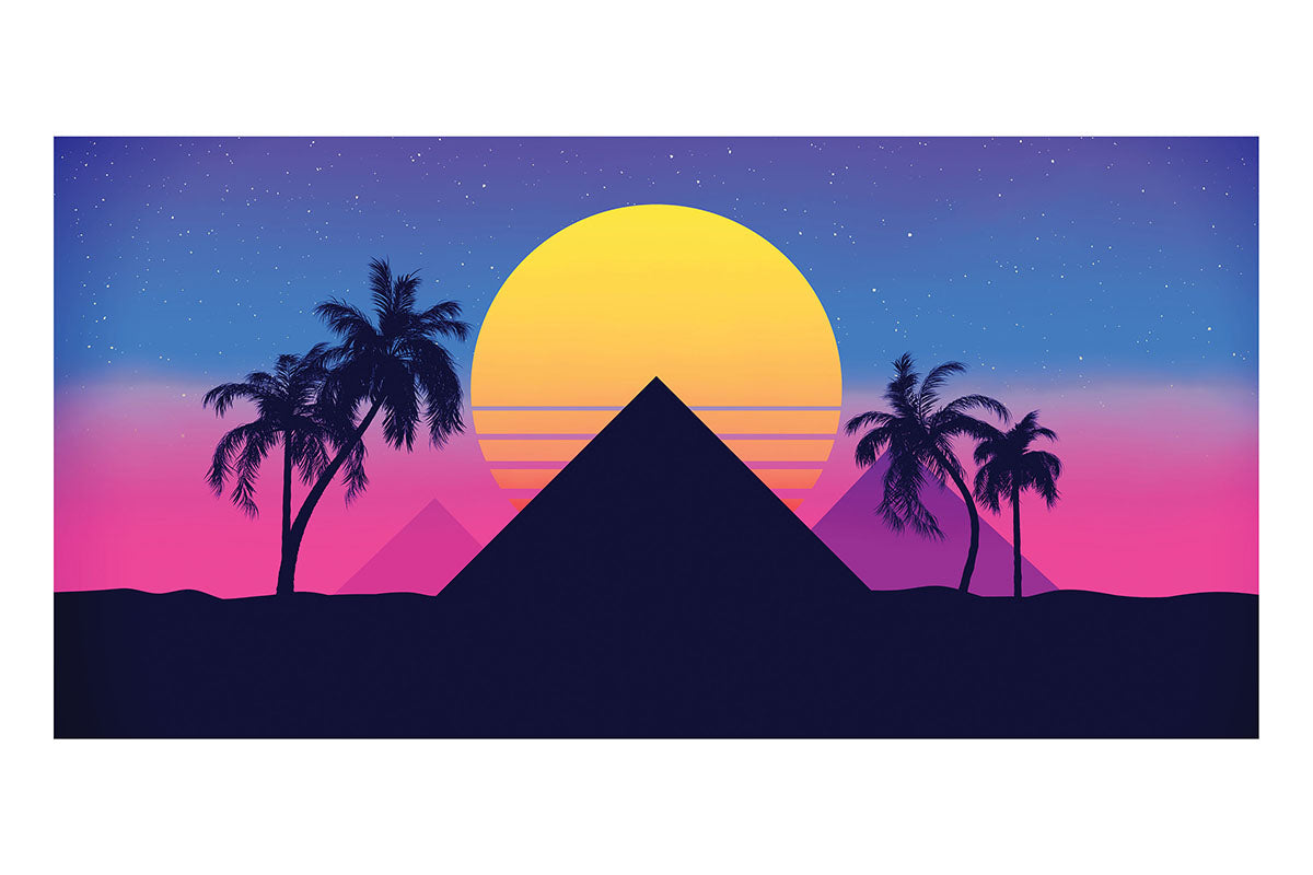 80s Pyramids Frameless Backdrop