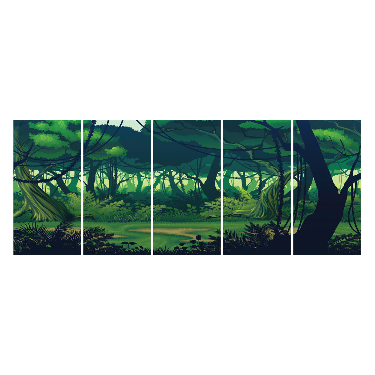 Cartoon Rainforest I-Frame Backdrop